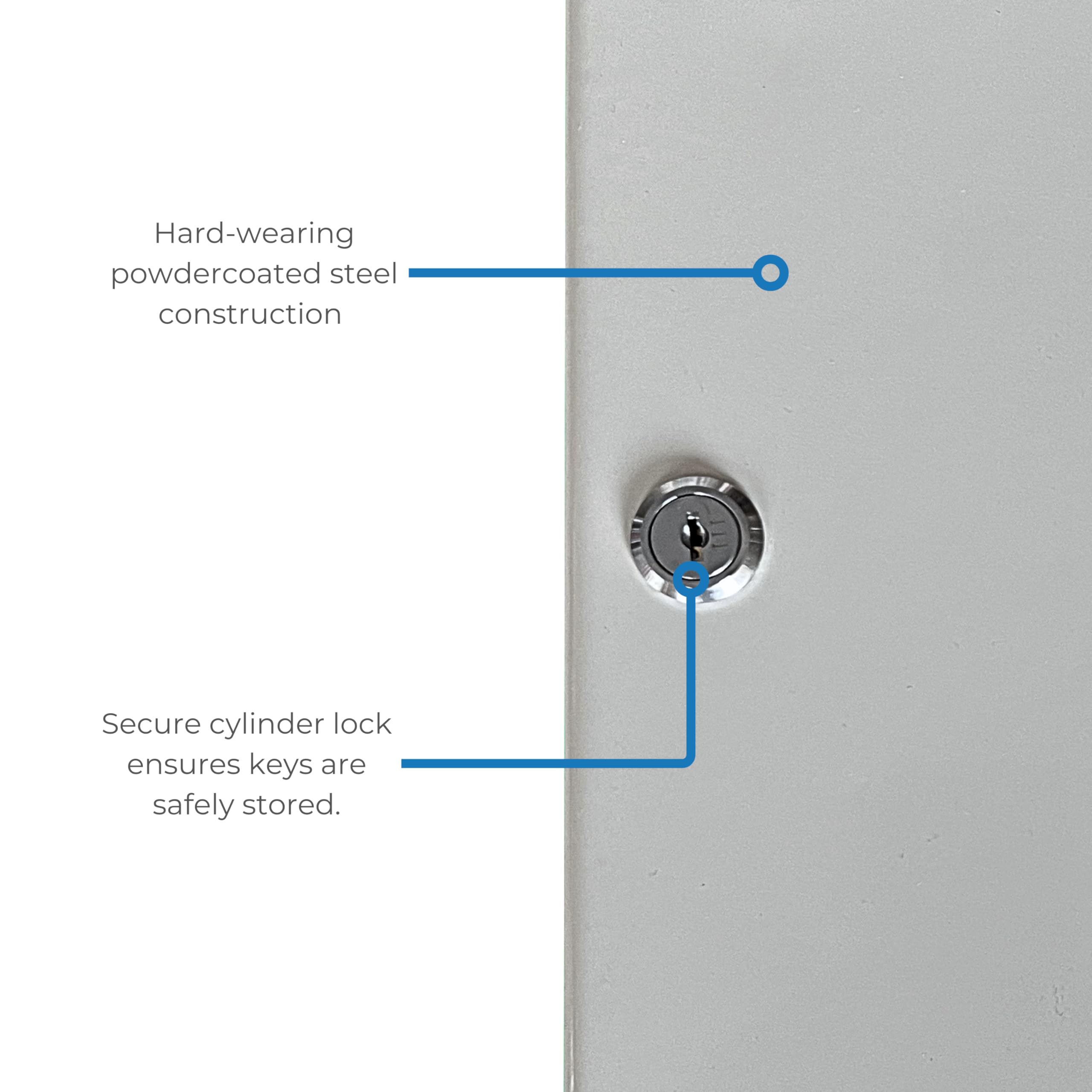 Cathedral Products KC20 Key Cabinet - 20 Key Capacity | Powder-Coated Steel | Lockable 5