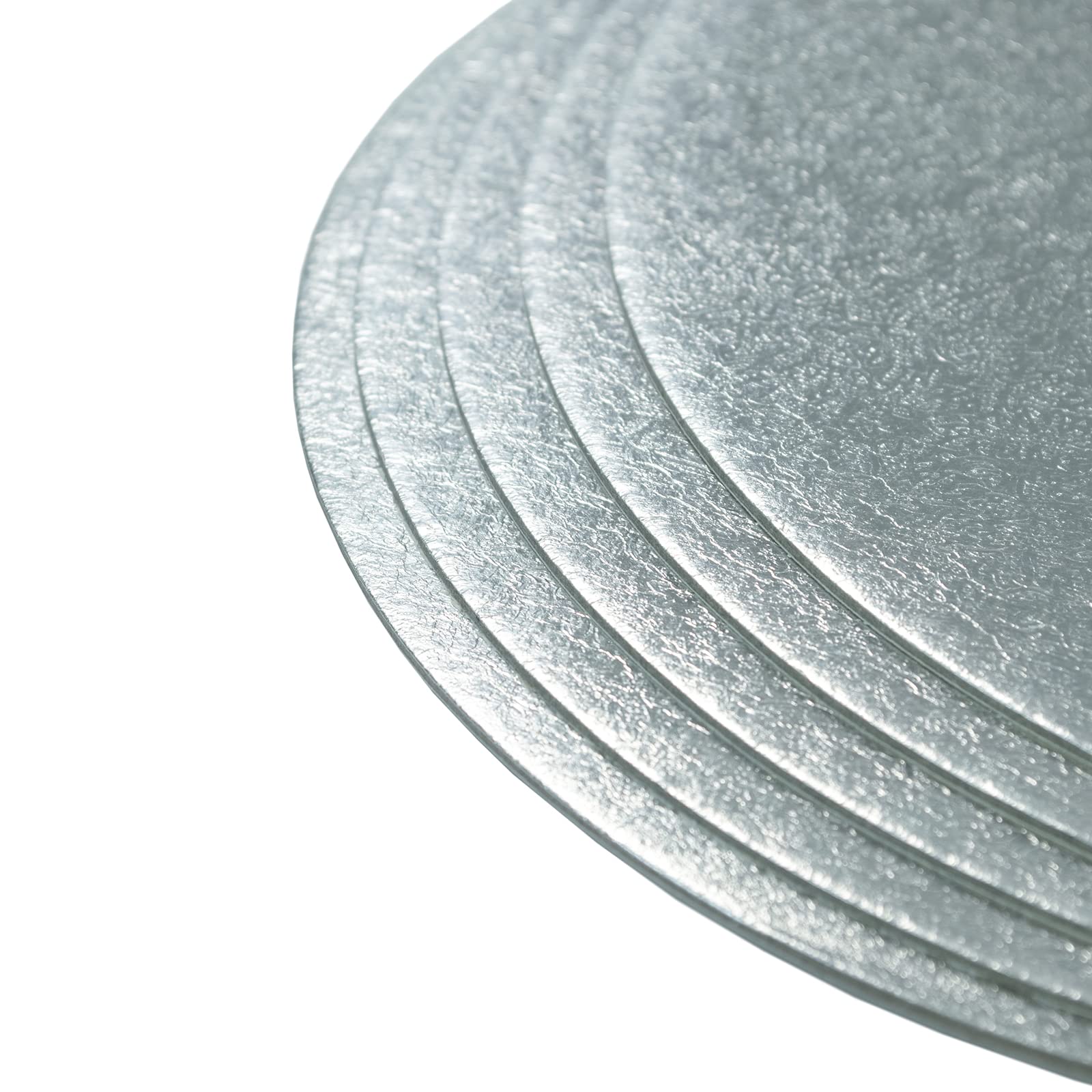 Culpitt Round Cake Cards - 11 Inch (279mm) Silver Finish | 1.8mm Thick | 5 Pack 4