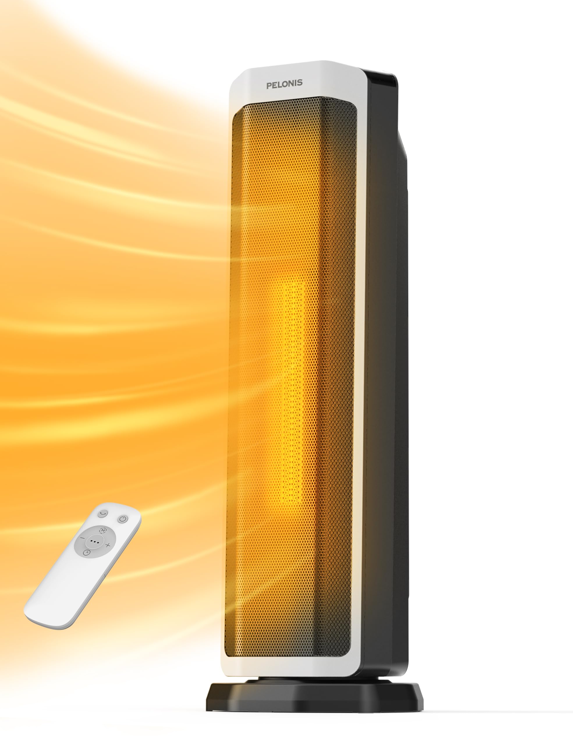 Pelonis 2000W Electric Space Heater with Remote Control | 75° Oscillation | Adjustable Thermostat 1