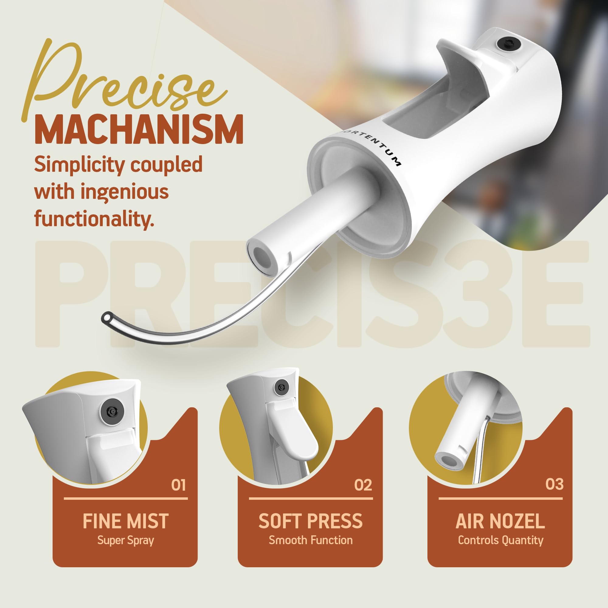 PORTENTUM Oil Sprayer Bottle - 300ml Glass Dispenser for Kitchen & Air Fryer | Fine Mist 4