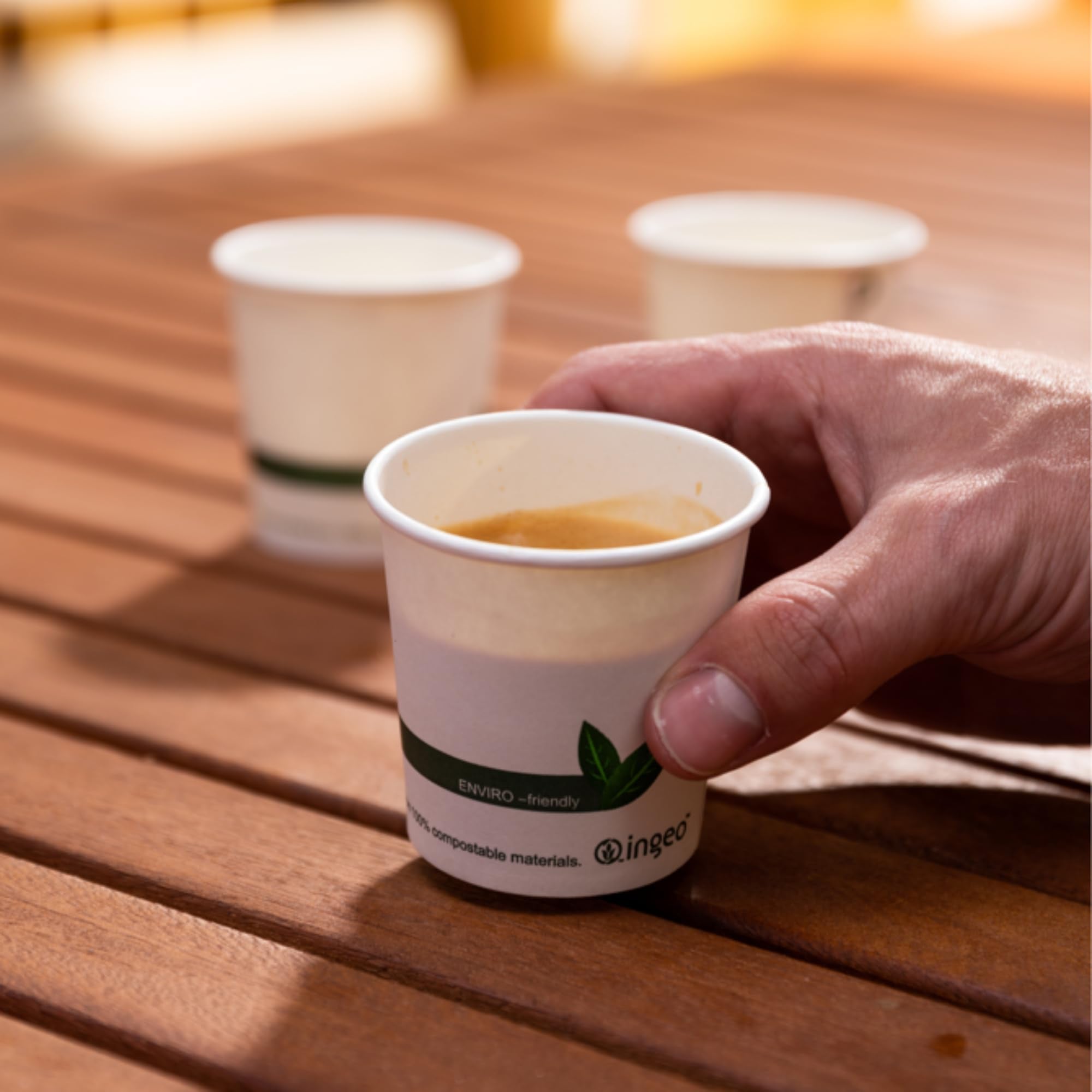 Dispo Compostable Hot Drink Cups - 4oz (114ml) Biodegradable Takeaway Cups | Set of 50 3
