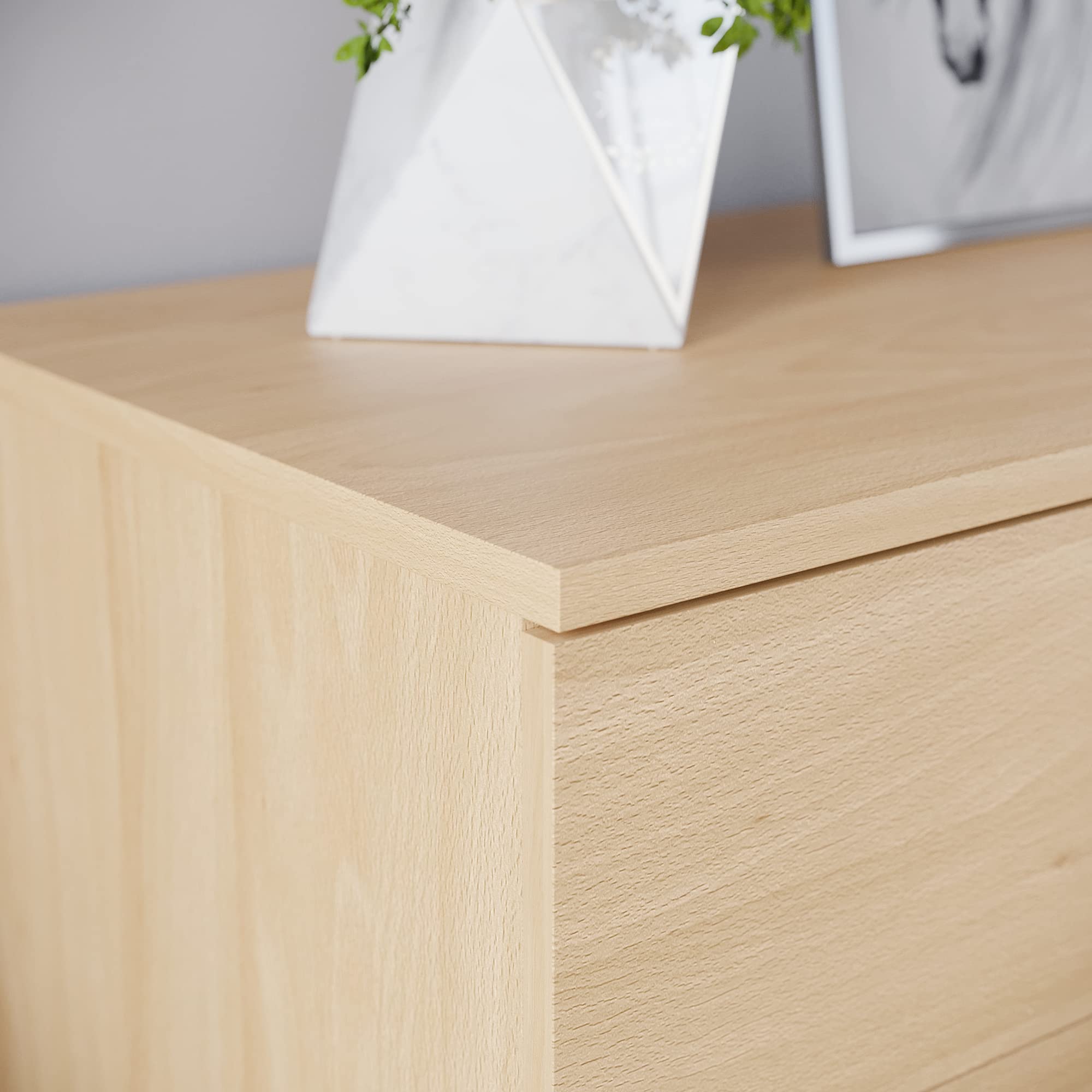 Vida Designs Riano 5 Drawer Chest - Pine Finish | Engineered Wood | 75W x 36D x 90H cm 4