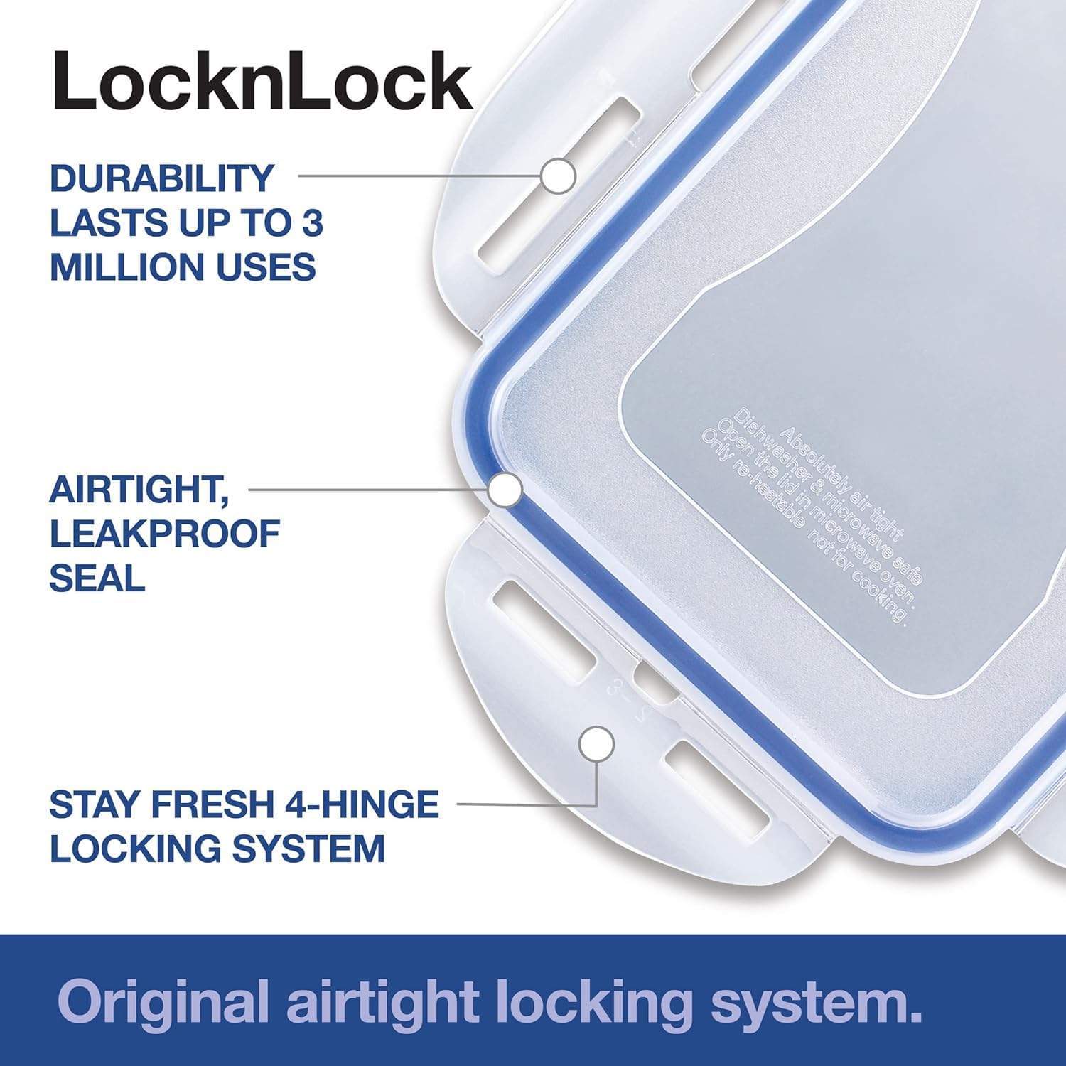 LocknLock HPL824 Rectangular Food Storage Container - 1.6L Capacity | Airtight & Leak Proof 5