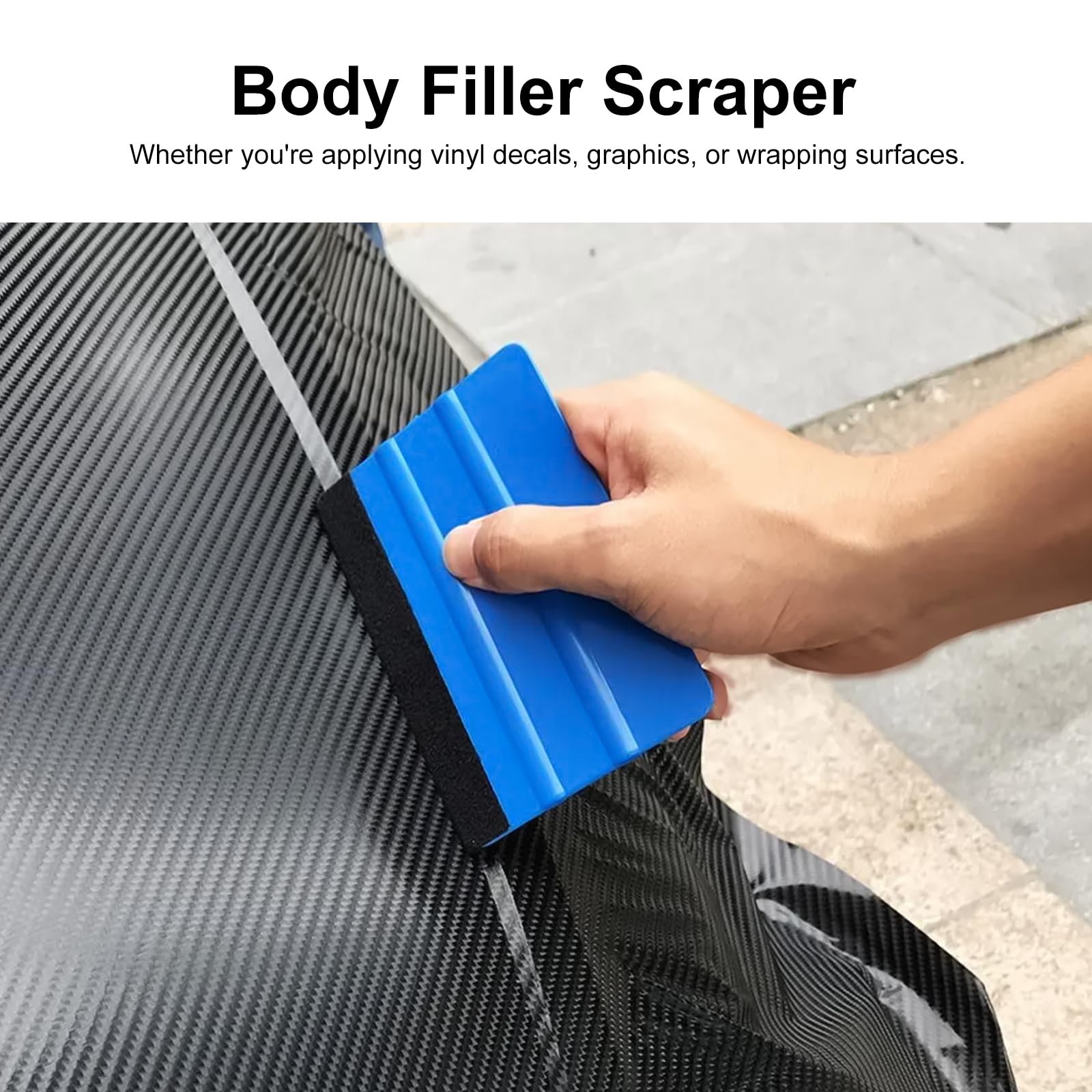 Admygo Vinyl Wrap Squeegee Tool - Non-Scratch Blue Applicator for Car, Kitchen, Window Film | 1 Piece 5