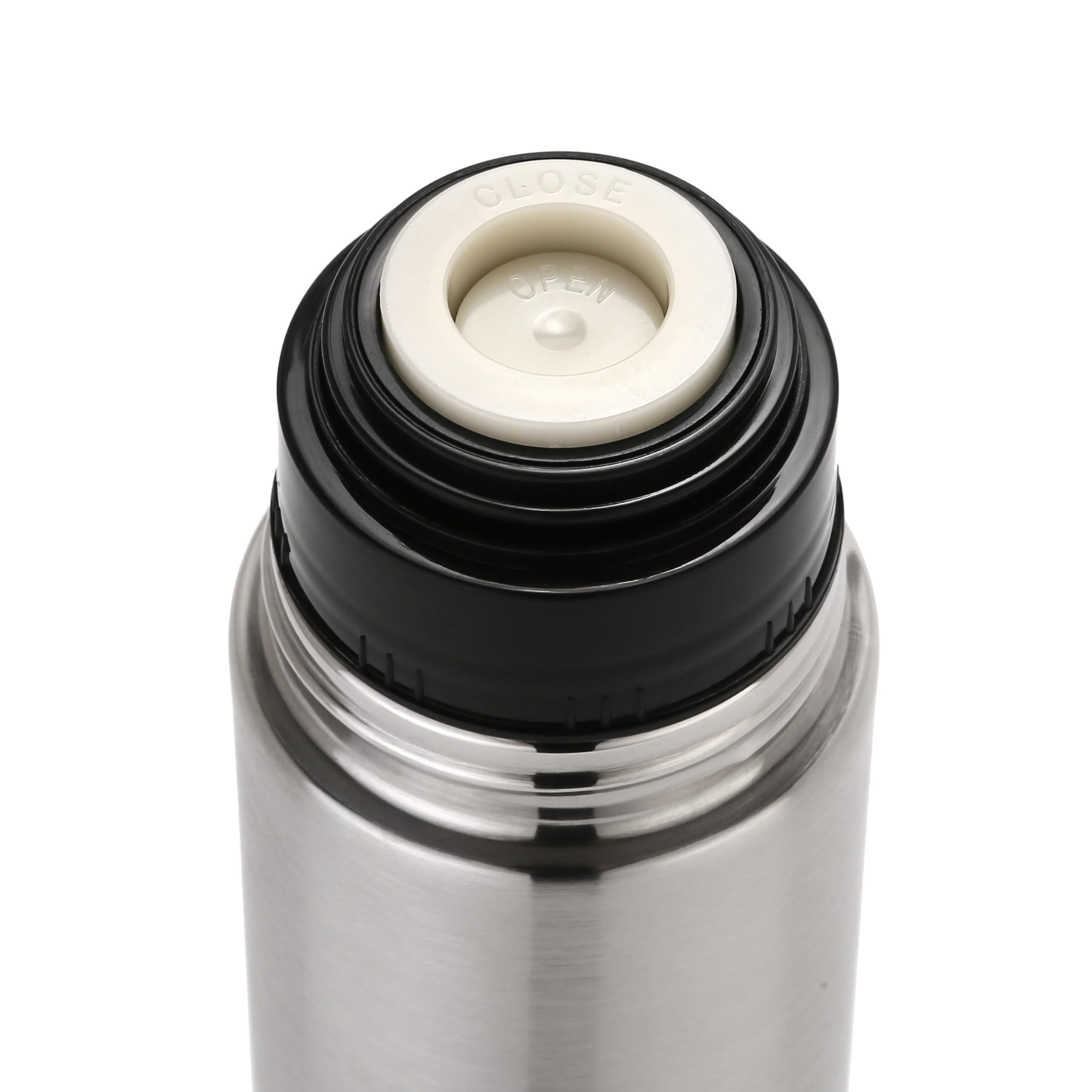BARGAIN FACTORY 1L Double Walled Vacuum Insulated Drink Flask | 24 Hours Hot/Cold | Stainless Steel