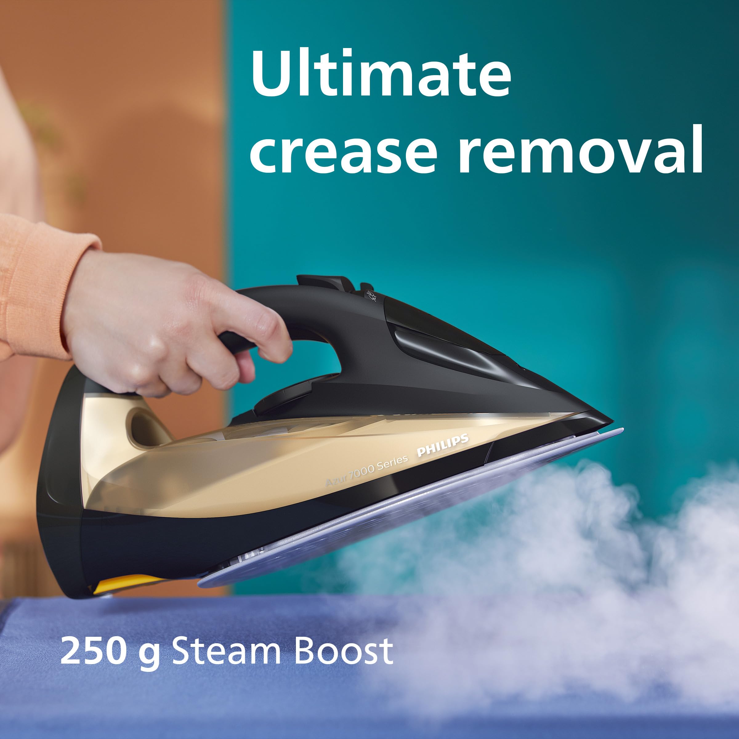 Philips Azur 7000 Series Steam Iron - 2800W Power | 50 g/min Continuous Steam | 250g Steam Boost 4