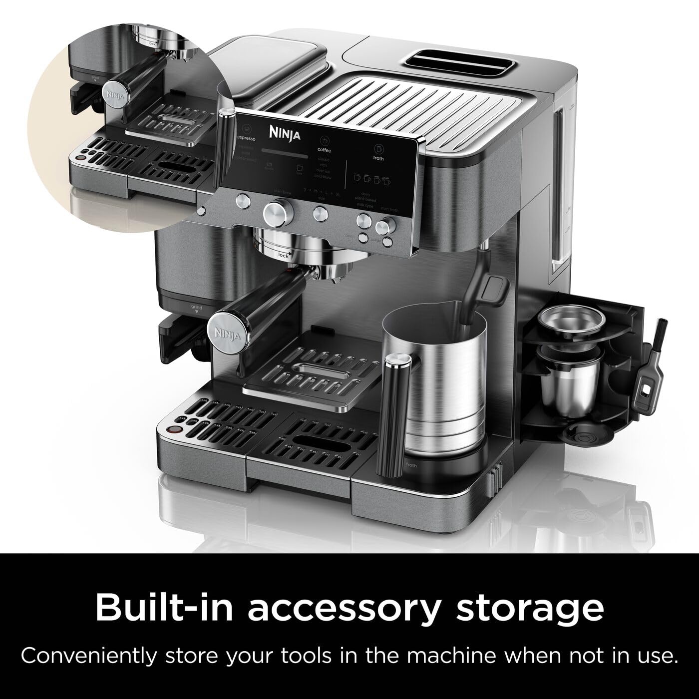 Ninja Luxe Premier 3-in-1 Coffee Machine - Espresso, Cold Brew, Filter | Built-in Grinder 3