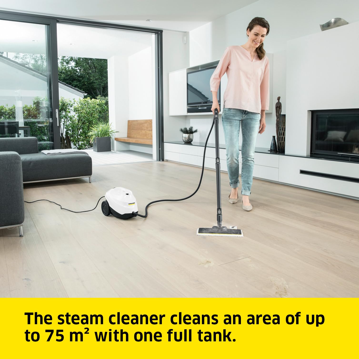 Kärcher SC 3 EasyFix Steam Cleaner - 1900W Power, 3.5 bar Pressure, 1L Tank, 75m² Coverage 3