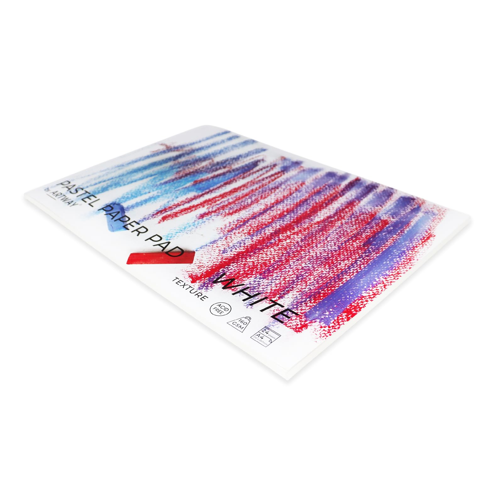 Artway A4 Pastel Paper Pad - 24 Sheets, 160gsm White Paper for Soft Pastels & Charcoal 3