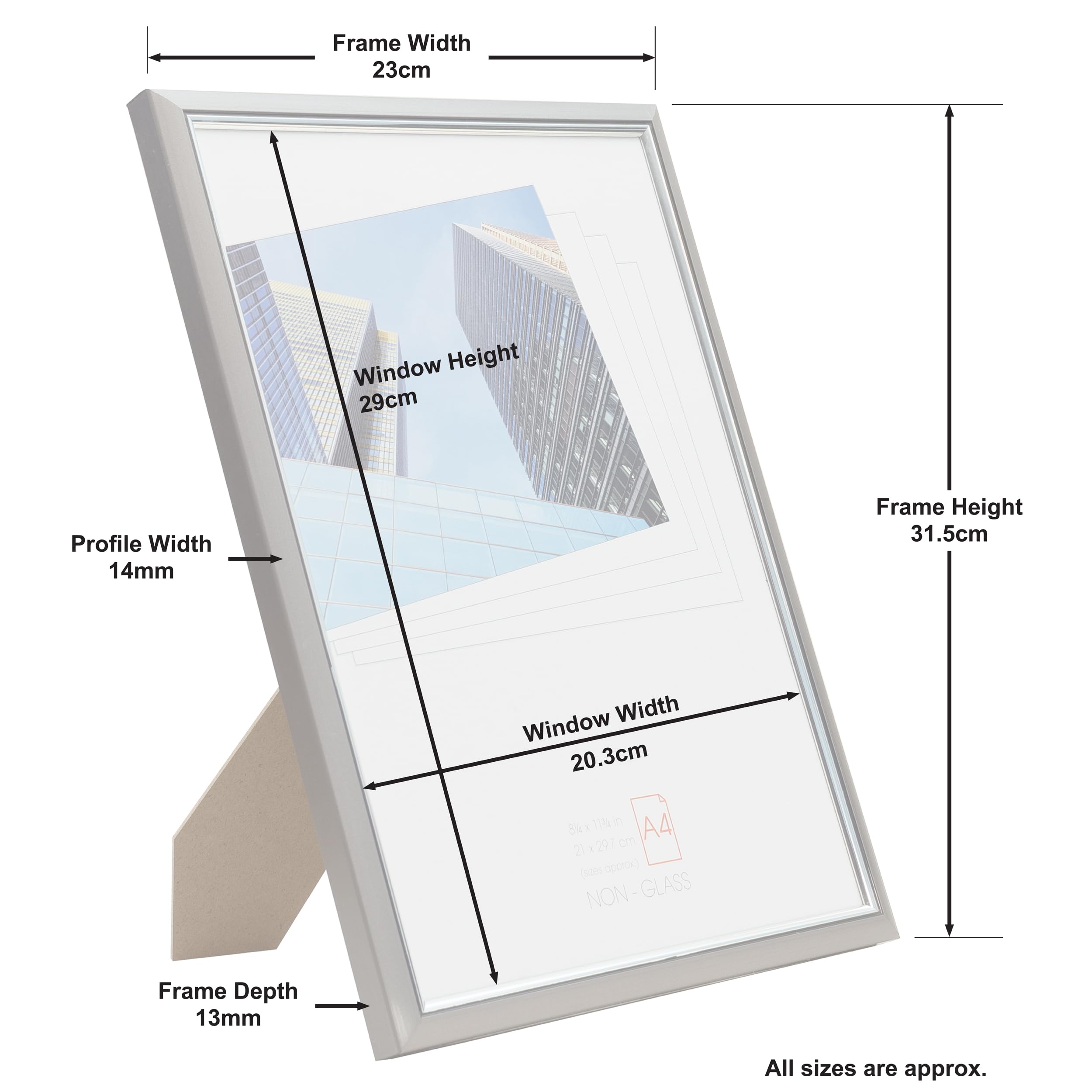 Hampton Frames EASY LOADER Document Frame | A4 (21x30cm) | Gold Plastic | Freestanding/Wall Mount 6
