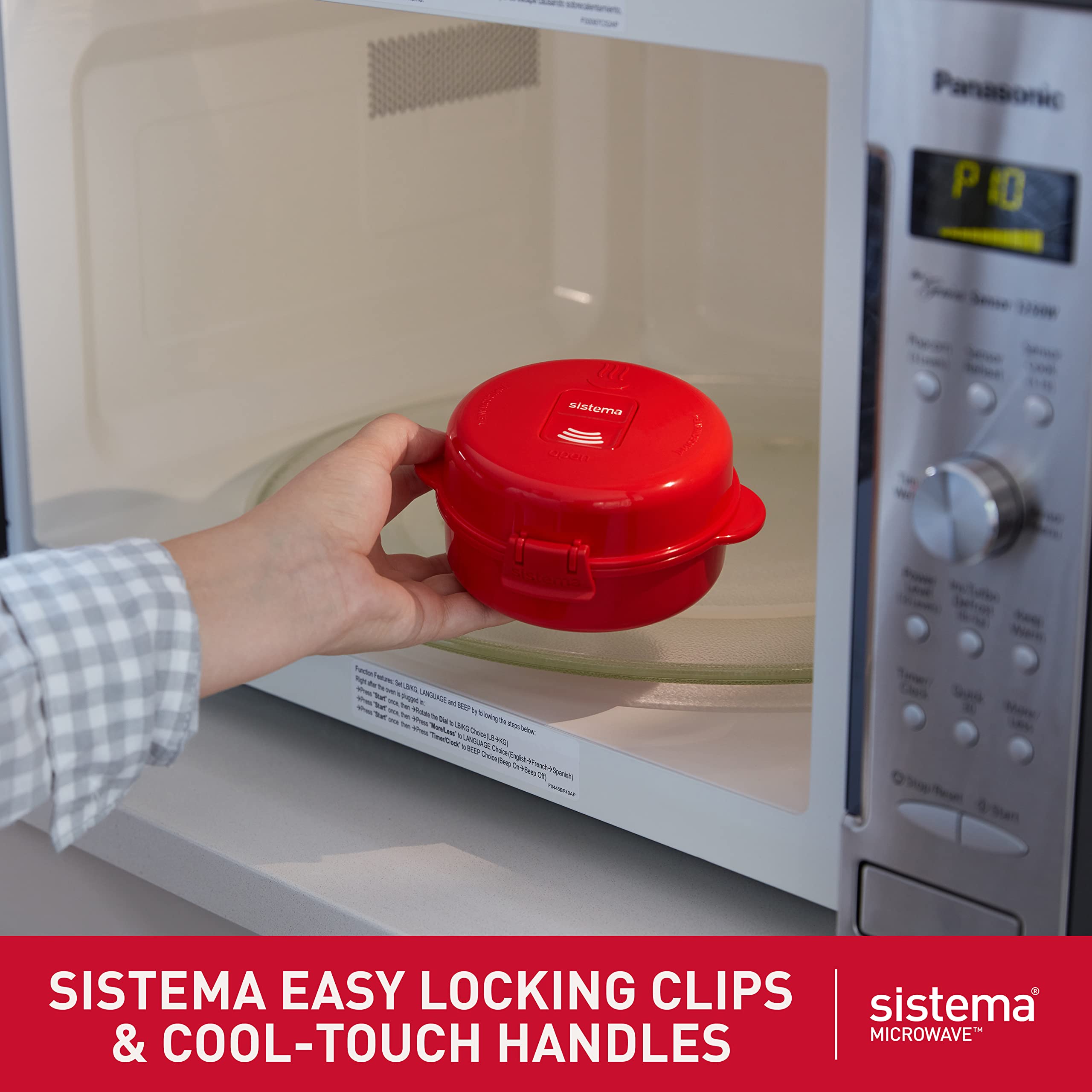 Sistema Easy Eggs Microwave Egg Cooker - 270 ml Capacity | Steam Release Vent | Red | 1 Count 4
