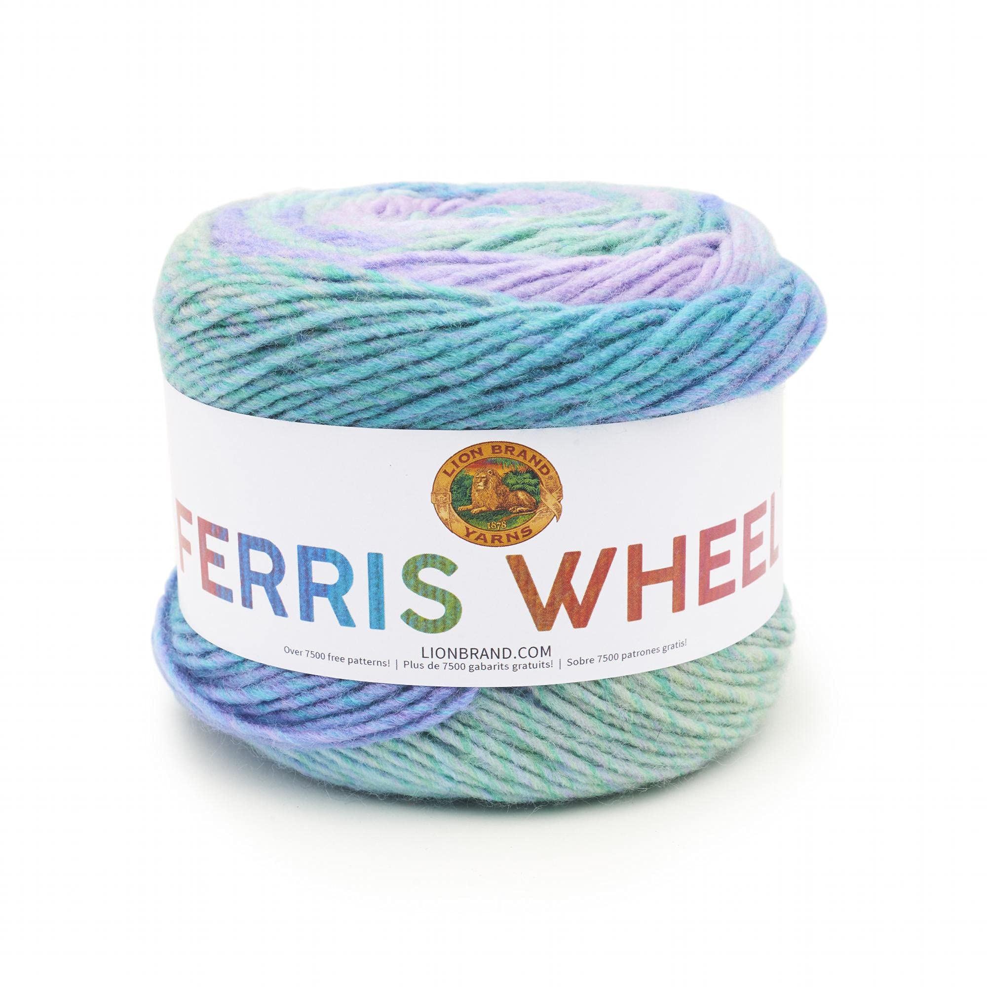 Lion Brand Yarn Ferris Wheel Yarn - Cotton Candy | Worsted Weight Acrylic | 270 yd 1