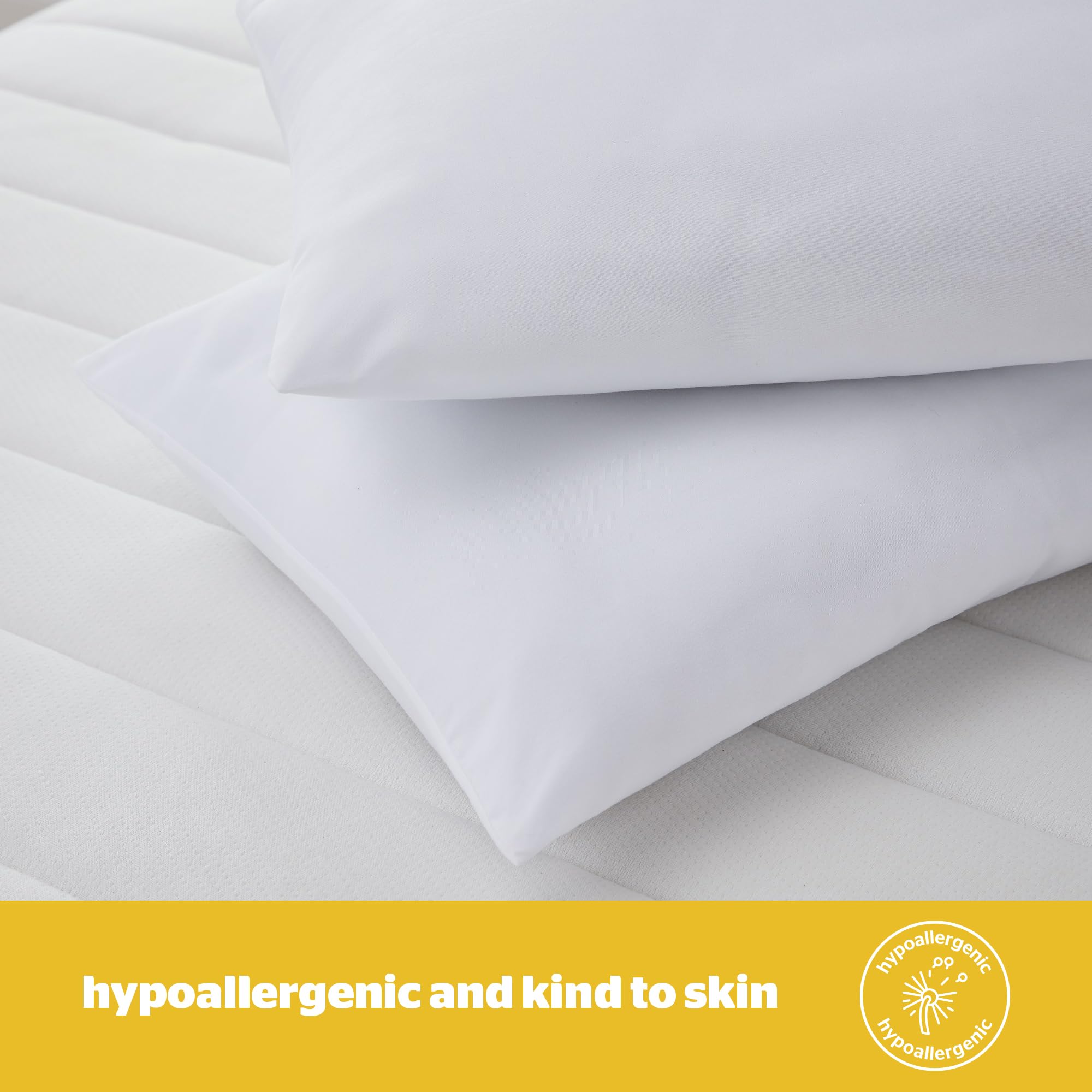 Silentnight Essentials Collection Pillow - Soft/Medium Support | Hypoallergenic | Machine Washable | 2 Pack 5