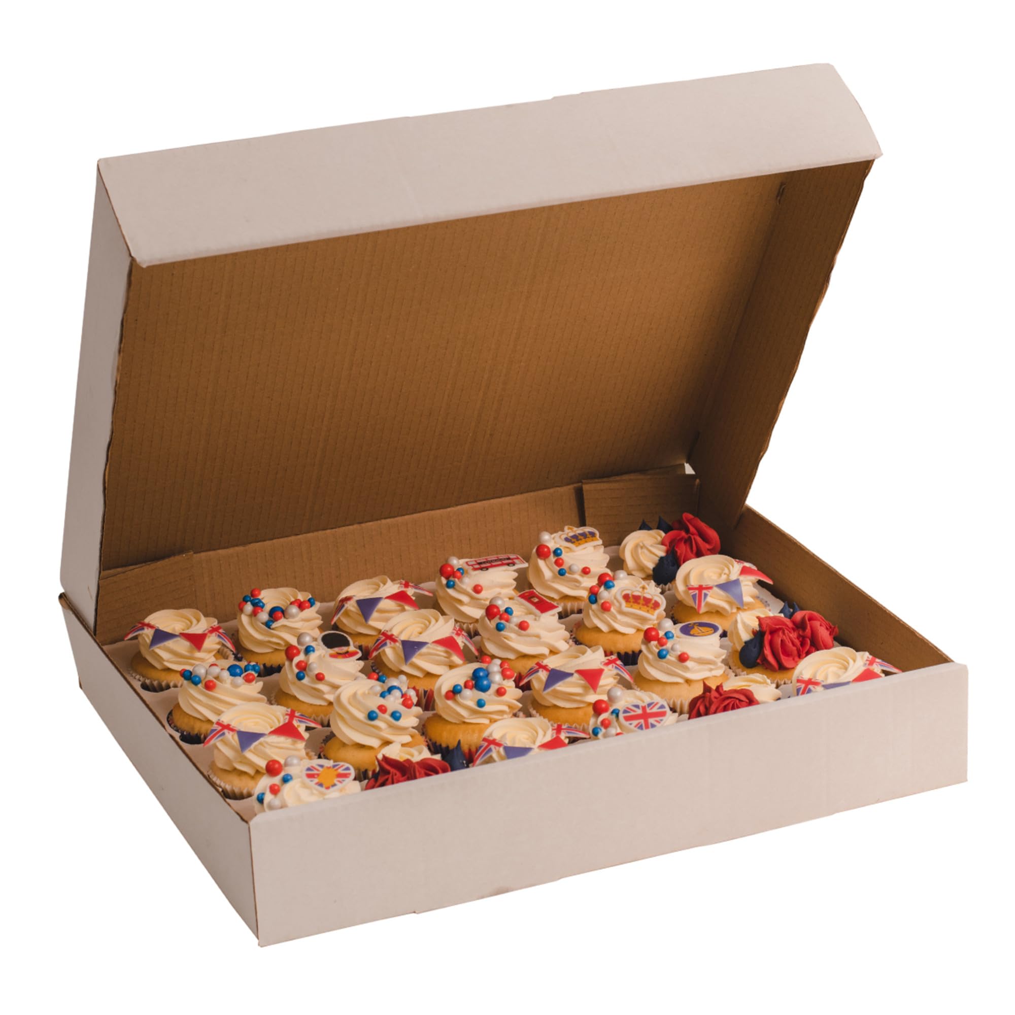 Culpitt 24 Cupcake Box - 2 Pack Heavy Duty Corrugated Card Storage Carrier | White 3
