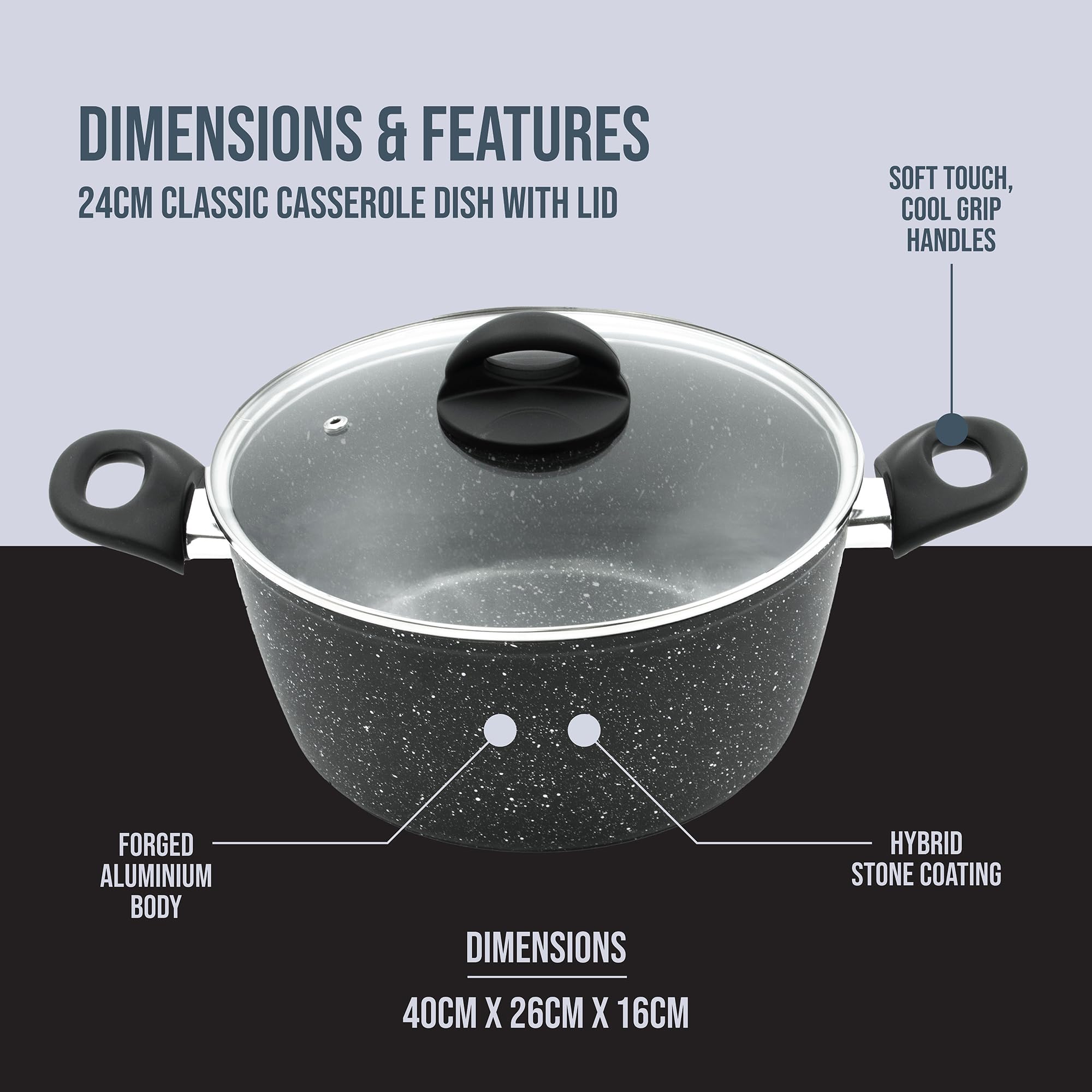 Blackmoor 66130 Classic 24cm Stock Pot | 5-Litre Capacity | Non-Stick | Induction Compatible 2