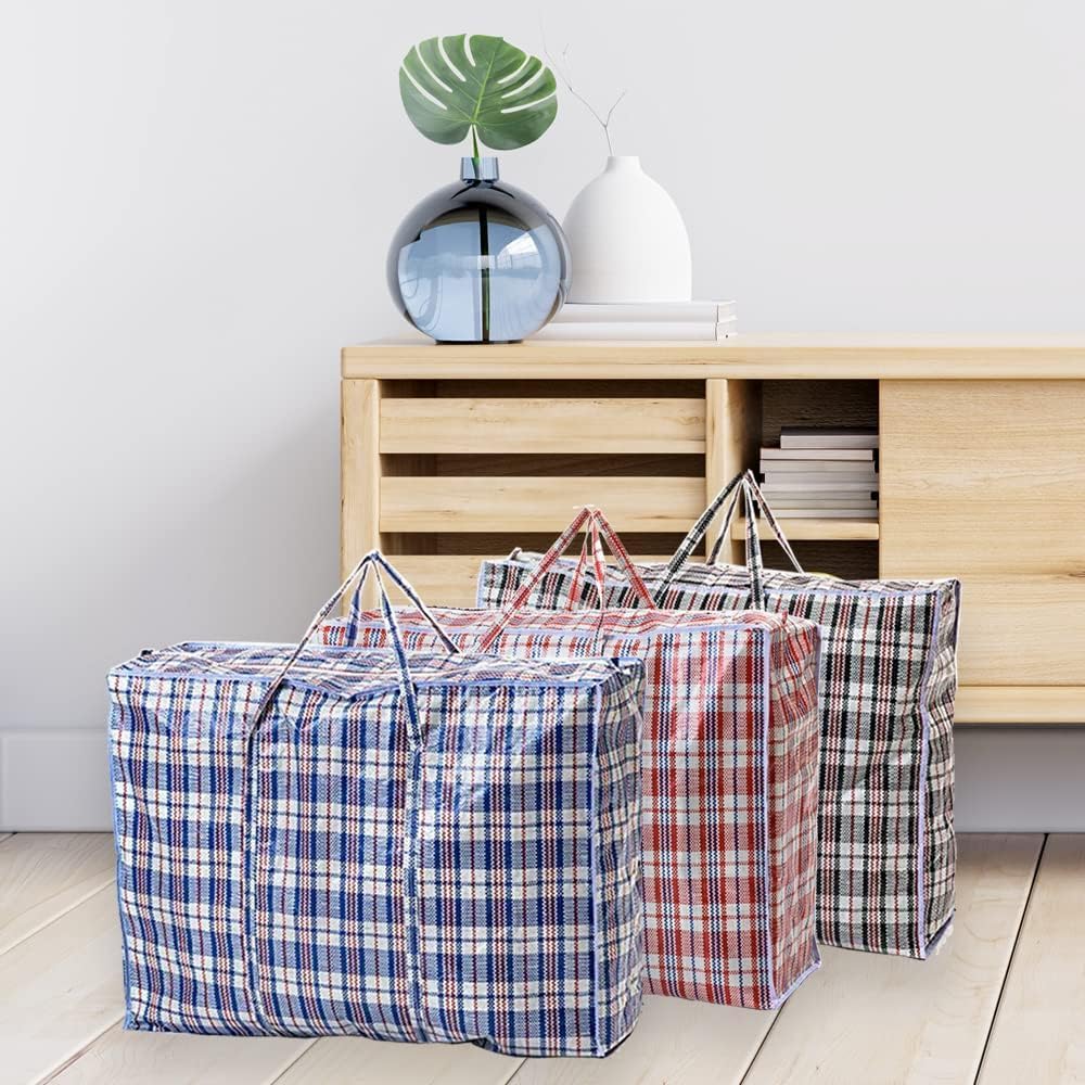 1ABOVE Jumbo Reusable Laundry Bags - 5 Pack, Waterproof, Heavy-Duty Handles & Zipper | 70x60x28cm 9