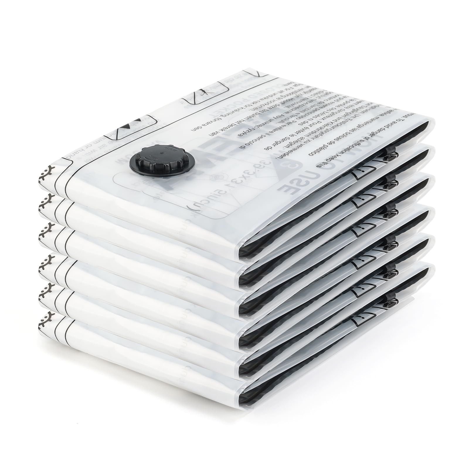 GRIFEMA GH83-8 Space Saver Bags - 6 Pack Extra-Large 100x80 cm Vacuum Storage for Clothing & Bedding 1