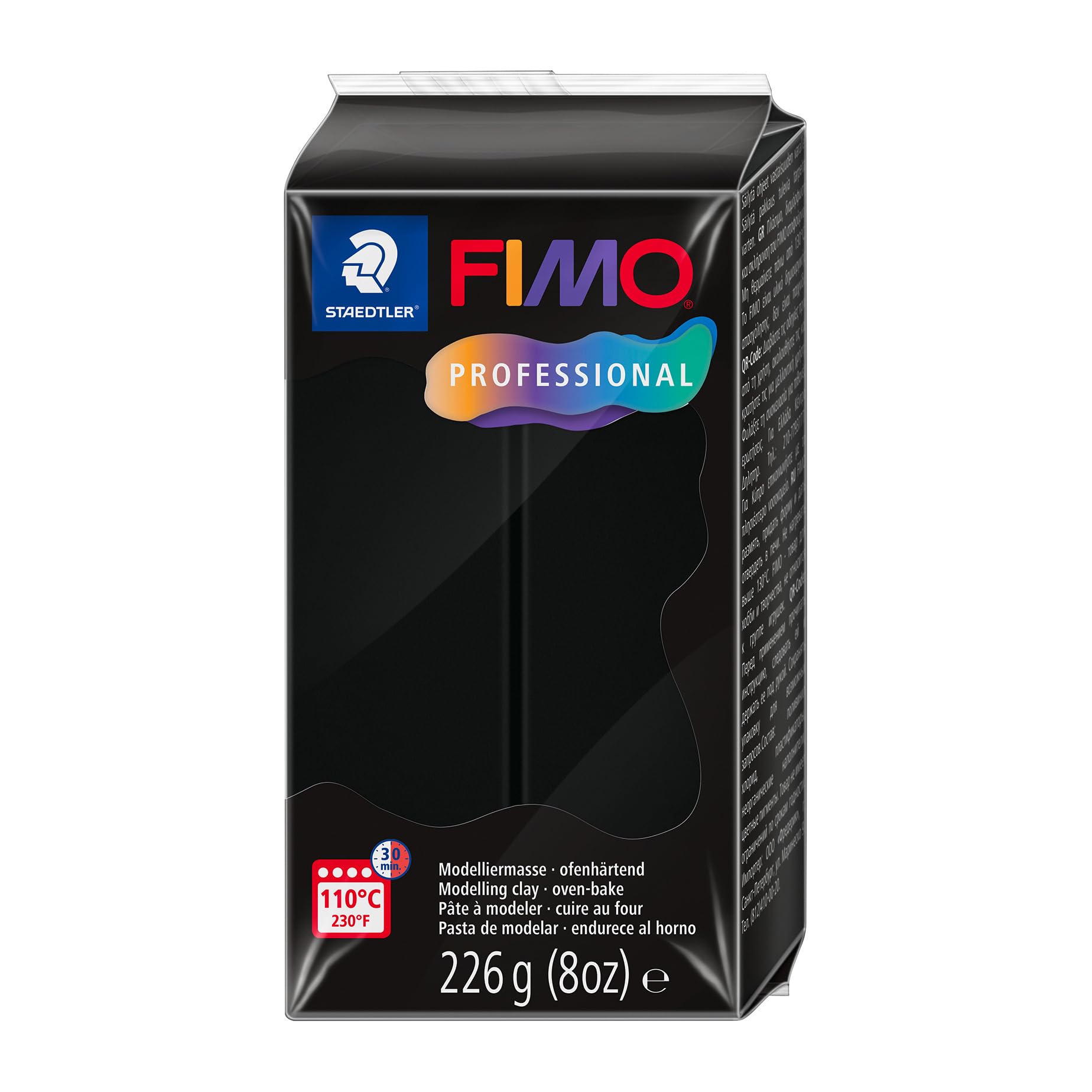 STAEDTLER FIMO Professional Polymer Modelling Clay - Oven Bake | Firm Consistency | Black 1