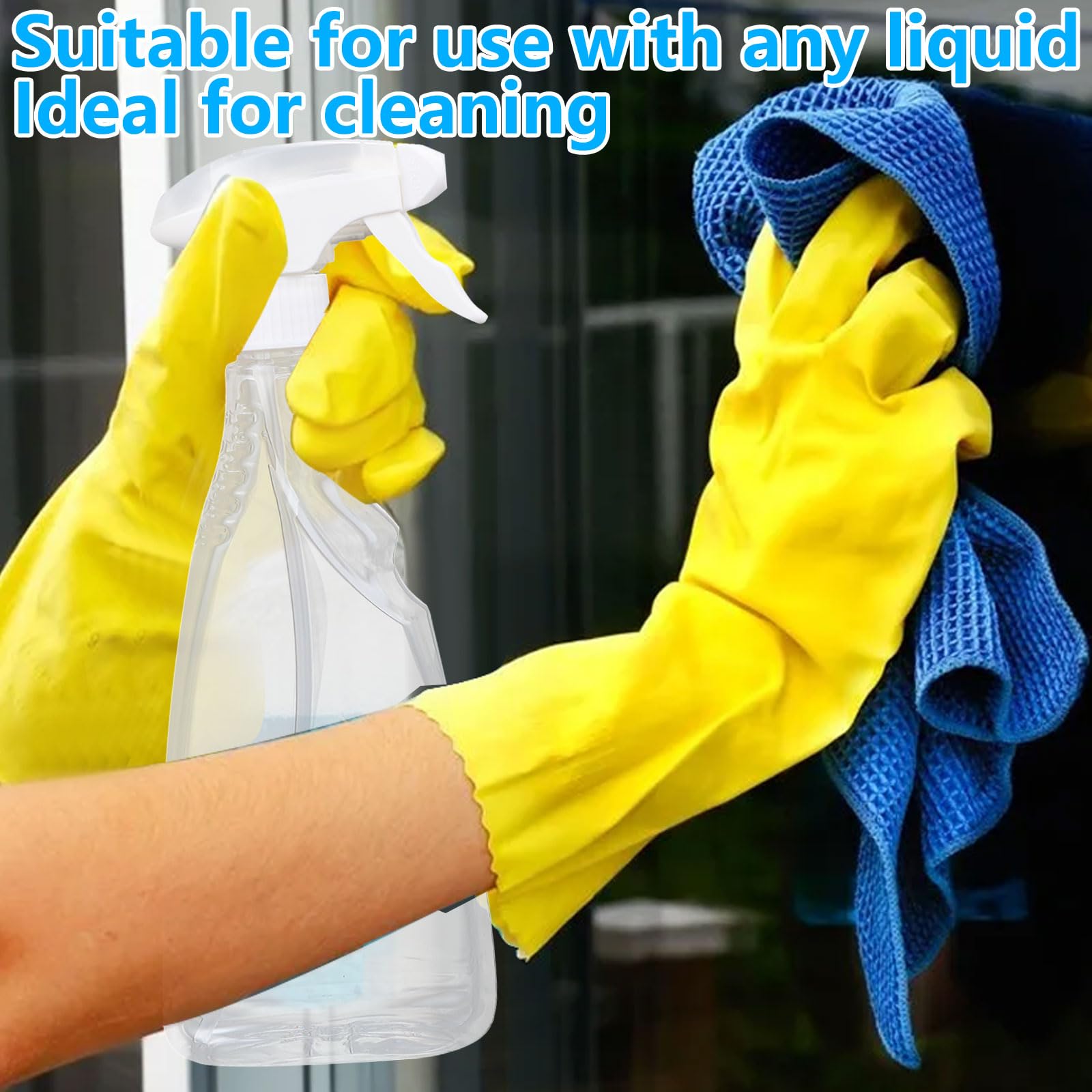 ASelected 2 Pack 500ml Transparent PET Fine Mist Plastic Spray Bottles for Cleaning and Gardening 5
