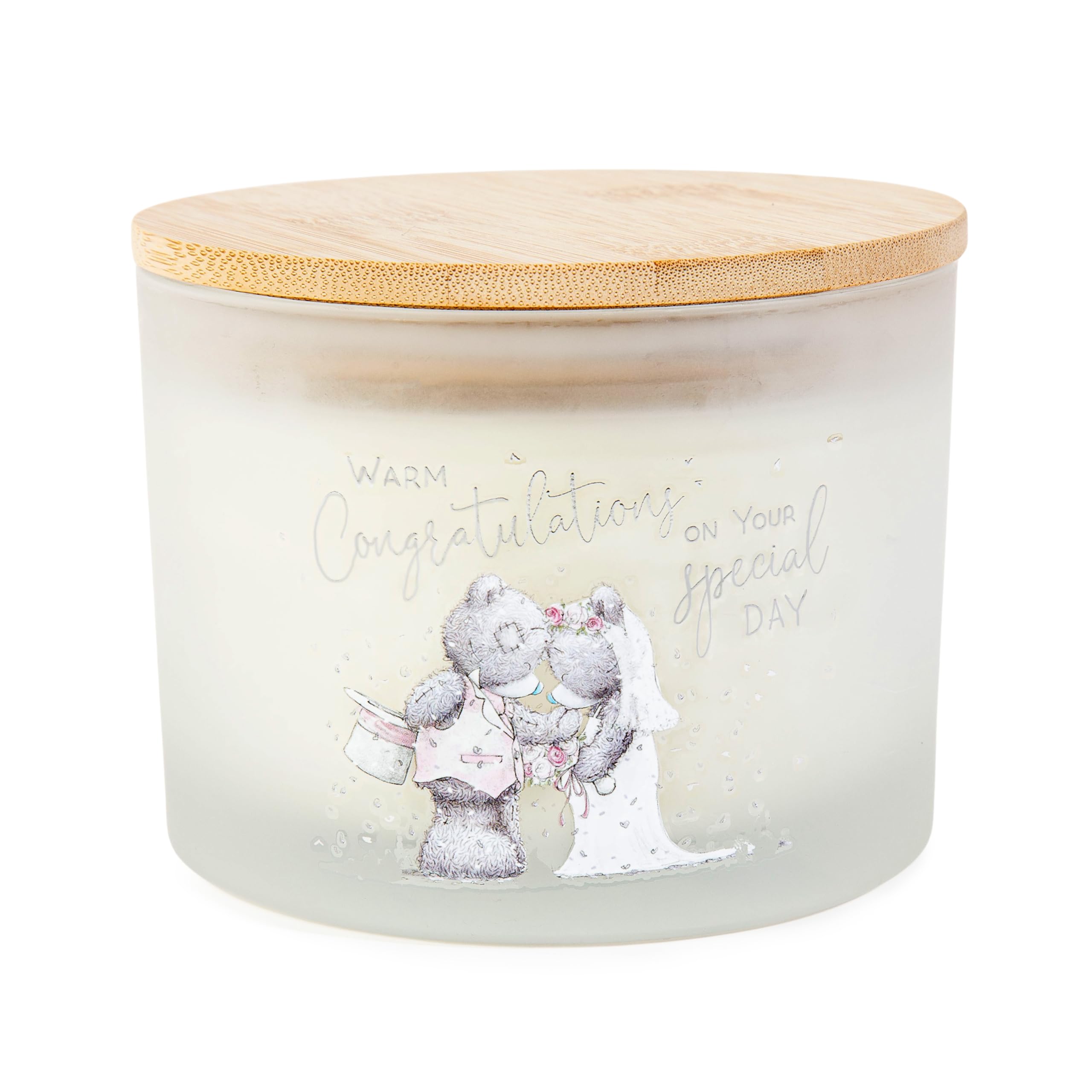 Me to You Tatty Teddy 3-Wick Congratulations Wedding Candle | Lavender & Eucalyptus Scent | Soy Wax 1