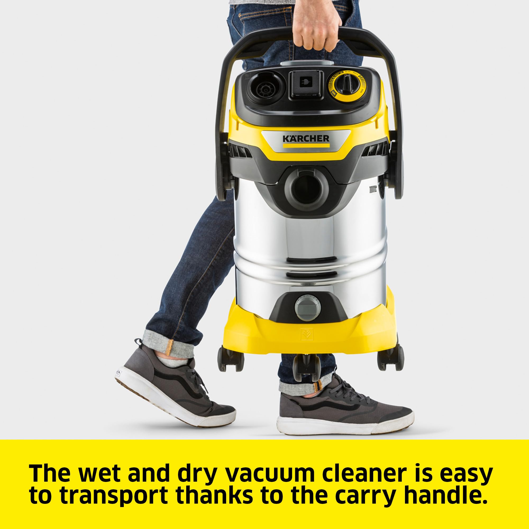 Kärcher Wet-Dry Vacuum Cleaner WD 6 P Premium - 1,300 W Power | Blower Function | Includes Crevice Tool 3