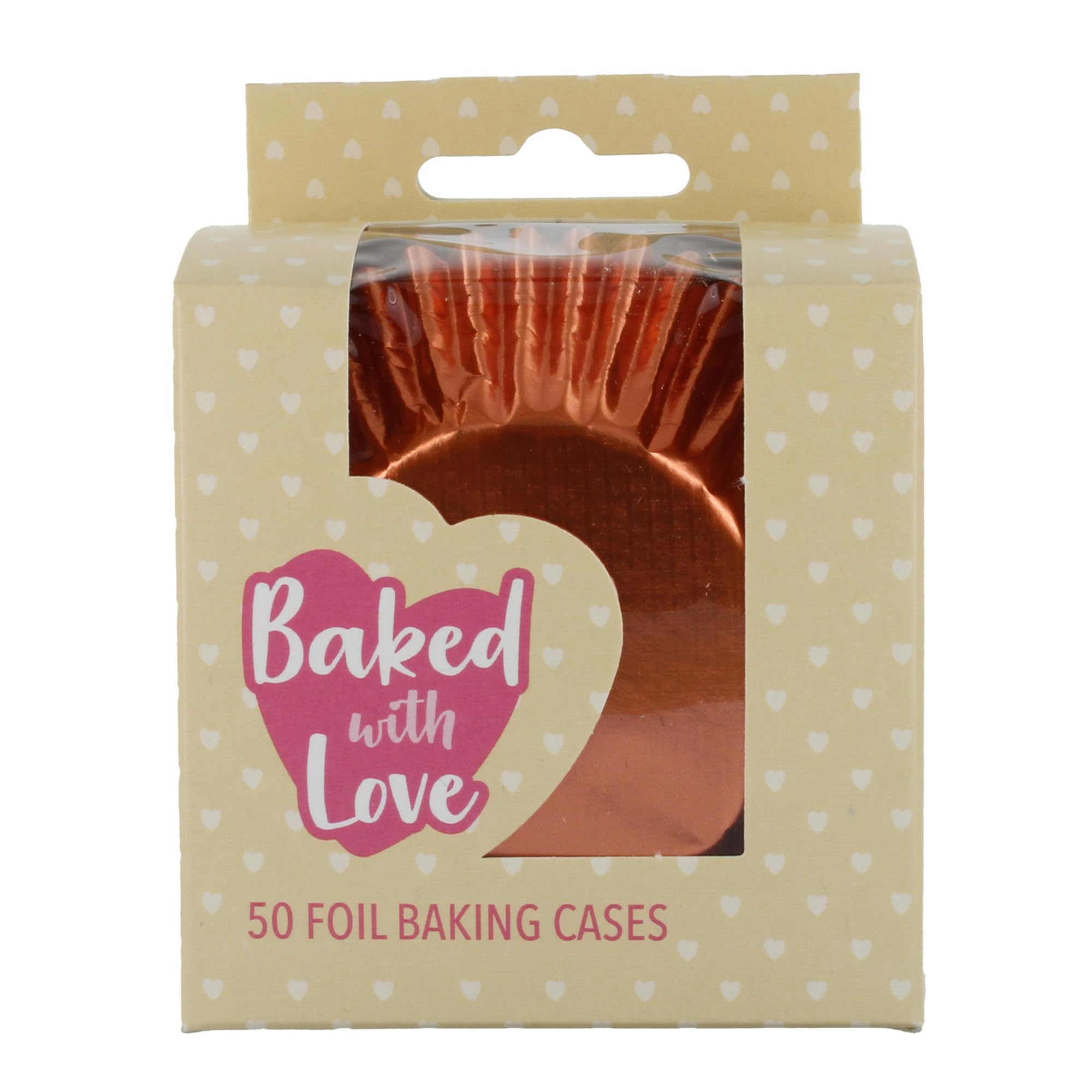 Baked with Love Foil Baking Cases - Rose Gold, Standard Size, 50 Pack 1
