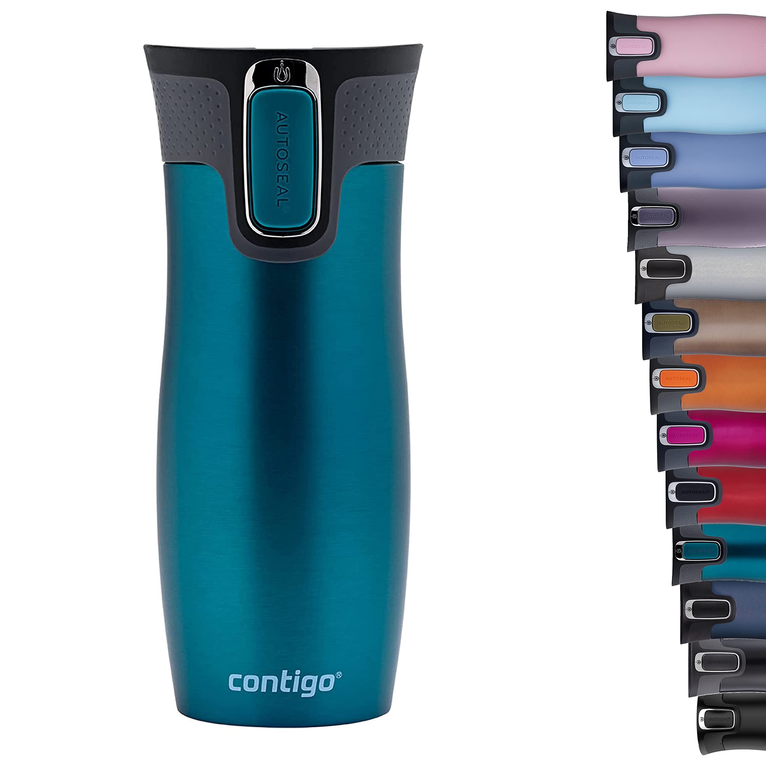Contigo West Loop Autoseal Travel Mug - 470 ml Stainless Steel Thermal Vacuum Flask | Leakproof | Bay