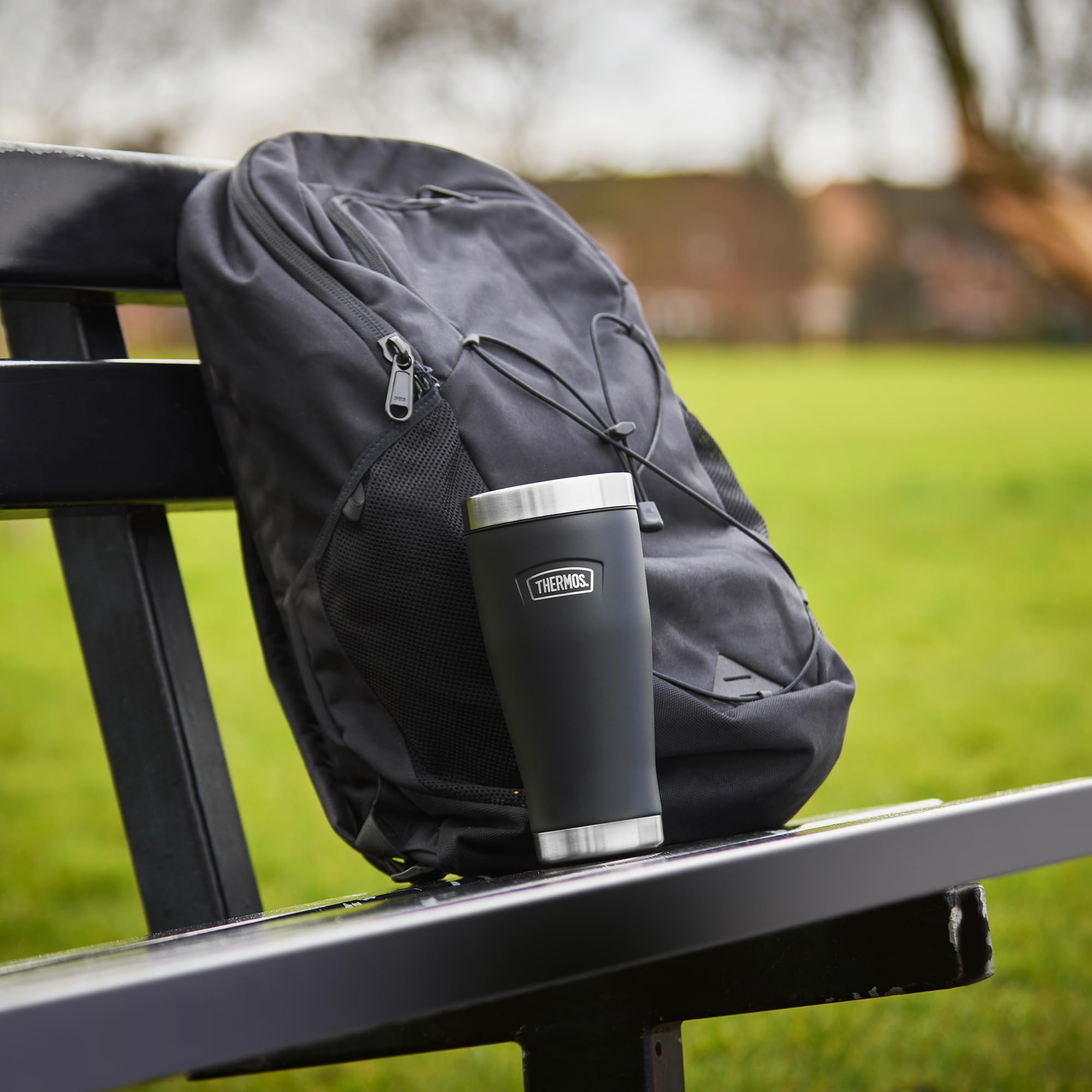 Thermos Icon Rock Cap Green Travel Tumbler - 470ml Insulated Stainless Steel | 7 Hrs Hot / 22 Hrs Cold 7