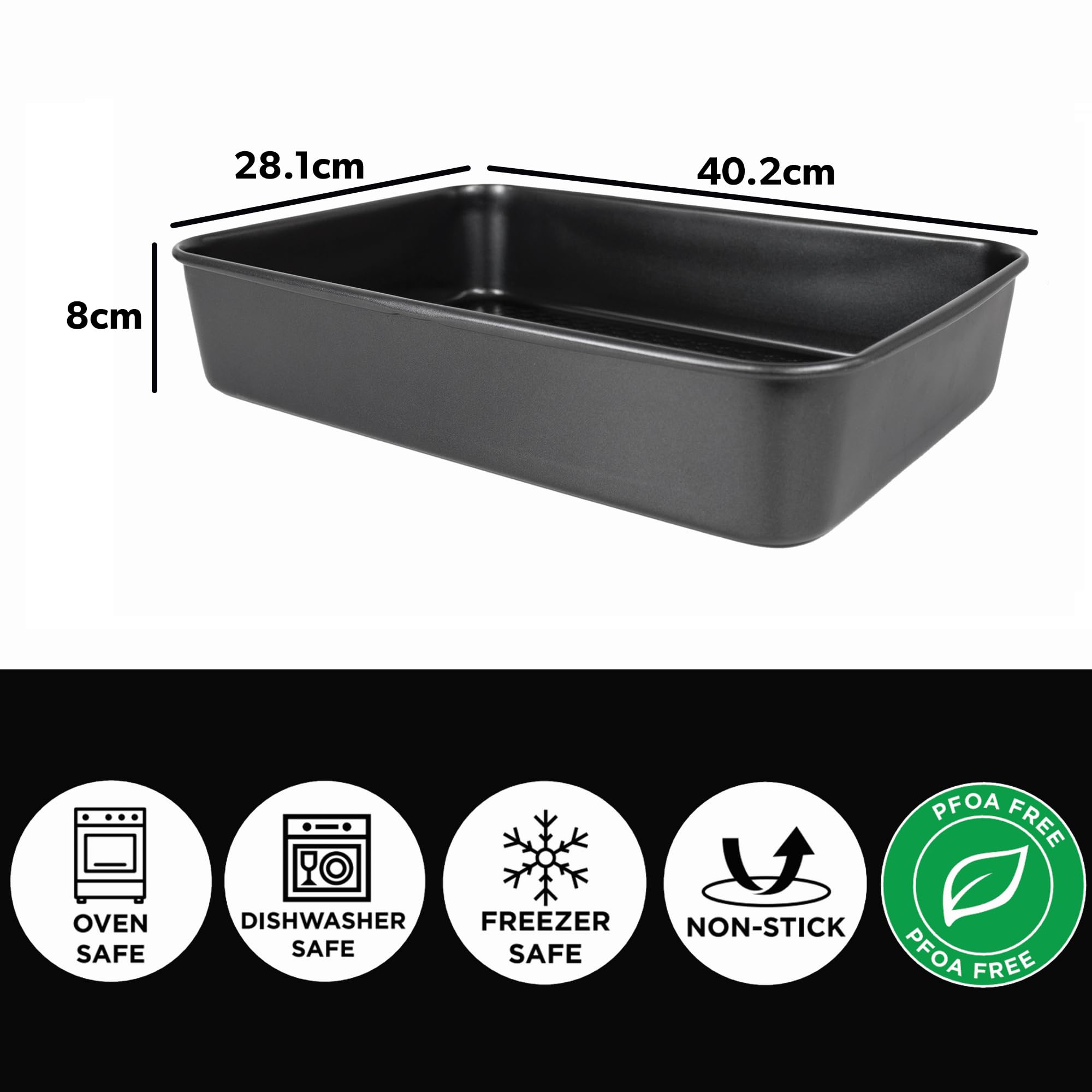 Hairy Bikers Non-Stick Baking Sheet - Extra Large 40CM | Oven & Freezer Safe | Black 2