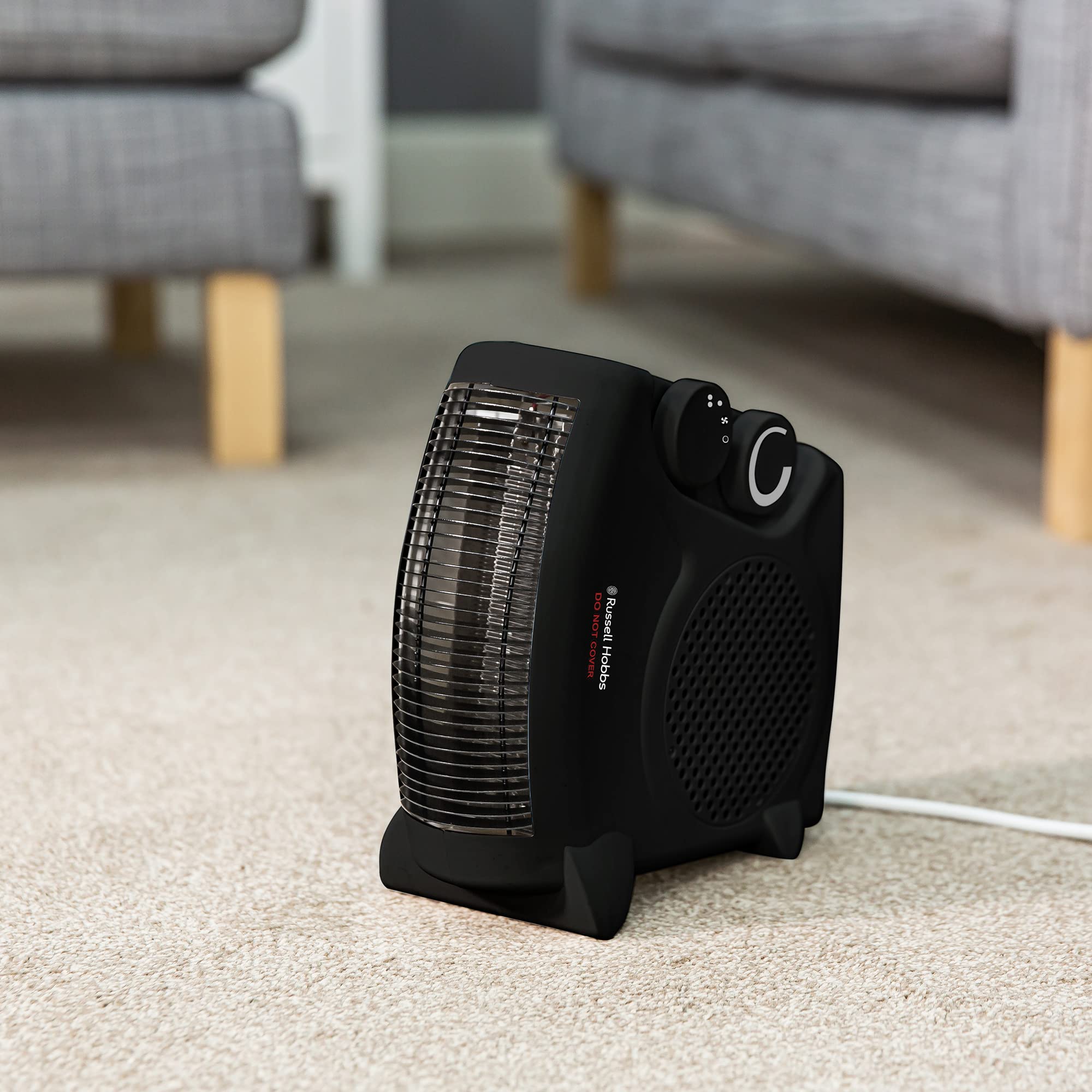 Russell Hobbs RHFH1005B 2000W Portable Electric Fan Heater | 2 Heat Settings | Up to 20m² Room Size 6