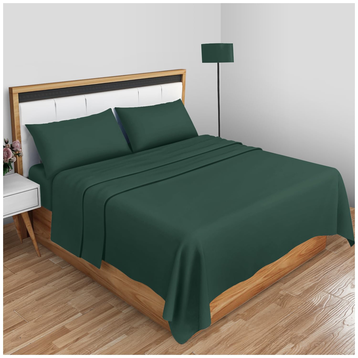 GC GAVENO CAVAILIA Easy Care Percale Flat Sheet - Double Size (228 x 259 cm) | Non-Iron | 50% Cotton/50% Poly 1