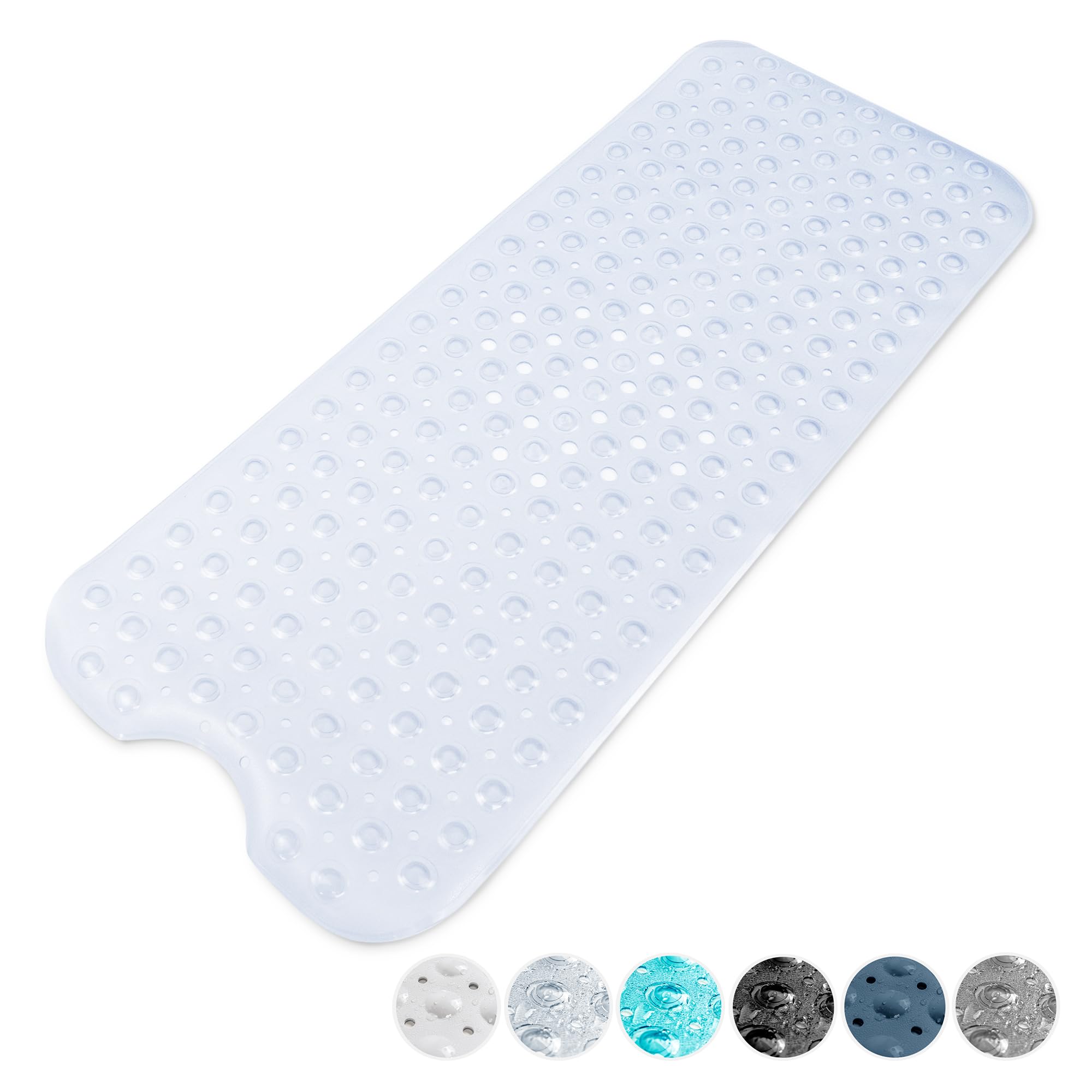 KEPLIN Non-Slip Bathtub Mat - 200 Suction Cups, 40x100cm, Clear, BPA/Latex Free 1