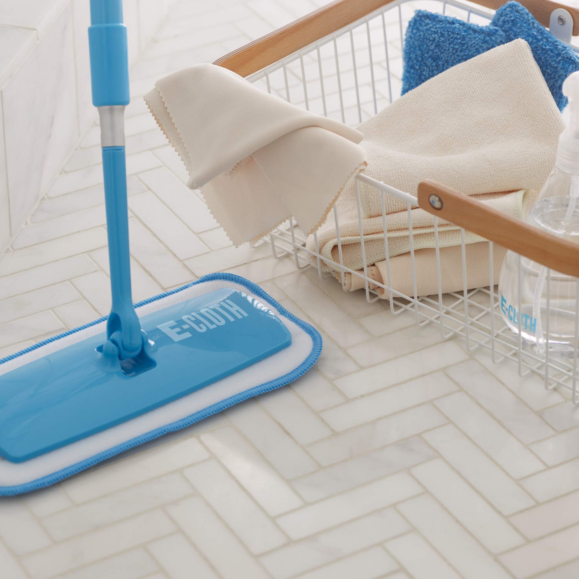E-Cloth Shower Cleaning Set - Microfibre Cloths for 99% Grime Removal | 2 Cloth Set | Ivory 2