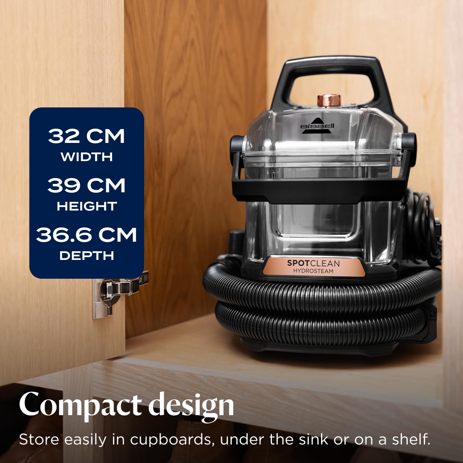 BISSELL SpotClean HydroSteam Portable Spot Cleaner 3689E - 1000W Power | SteamWash Technology 6