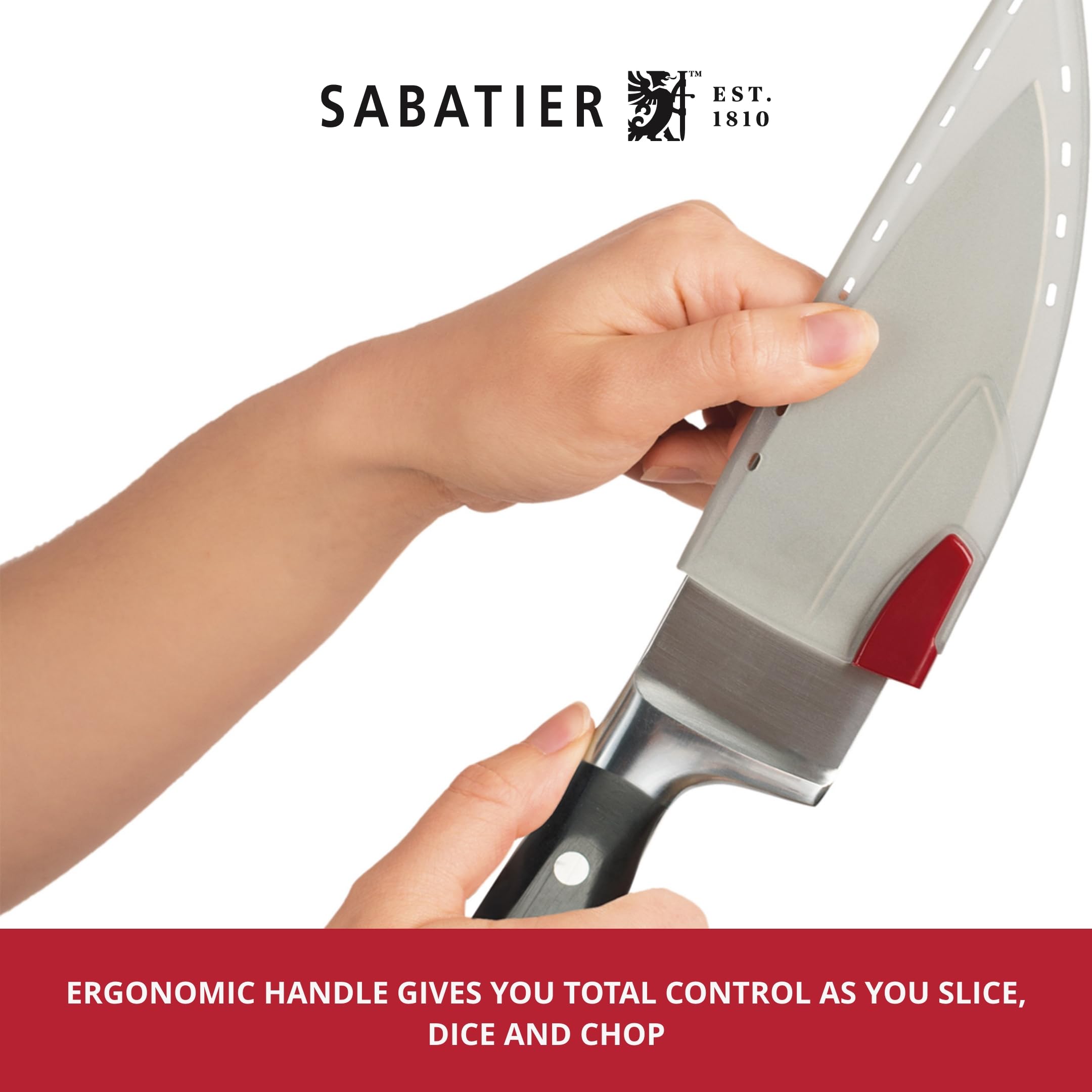 Sabatier Edgekeeper 8-Inch Stainless Steel Self-Sharpening Chef Knife | MoV Steel Blade 6