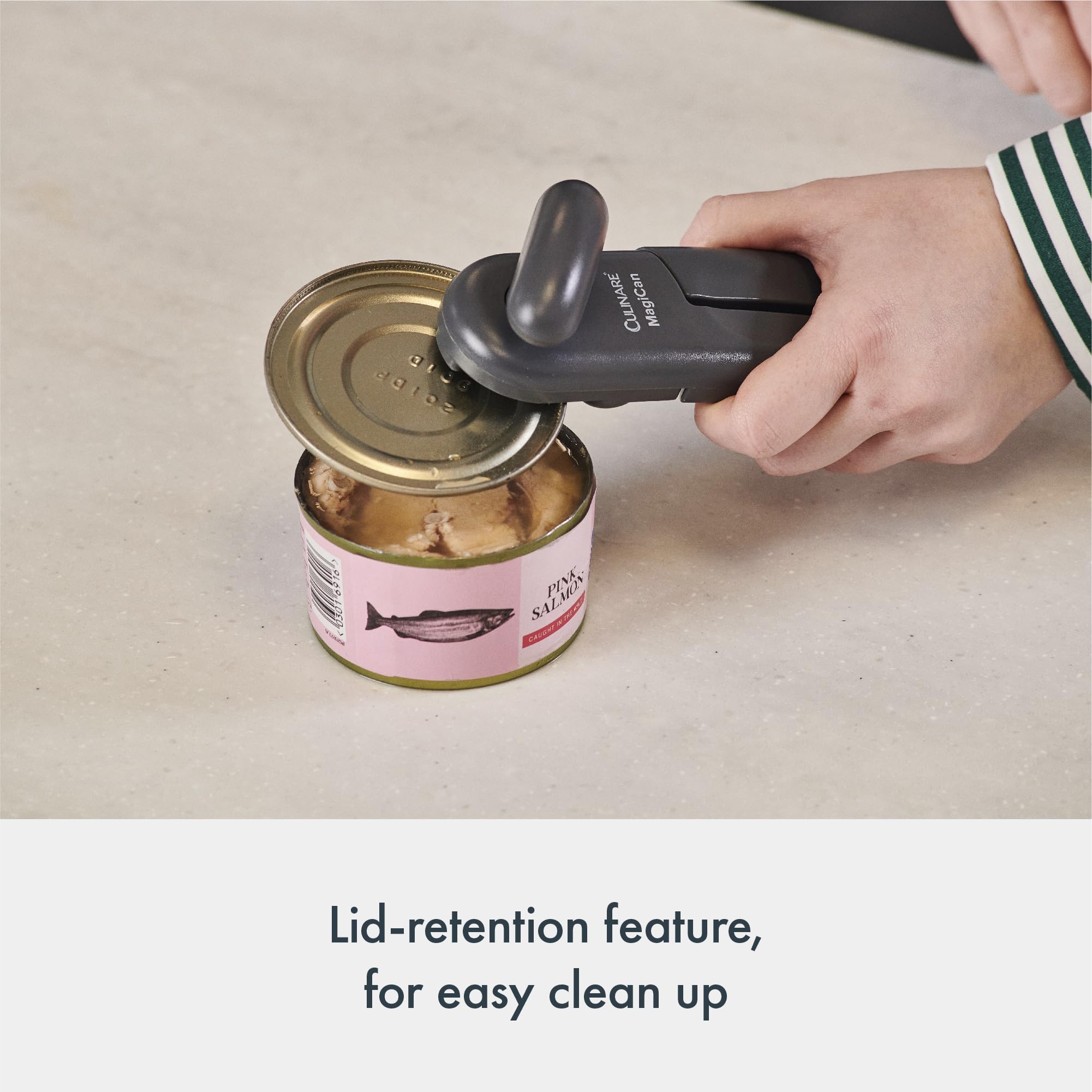 CULINARE MagiCan Manual Can Opener - Stainless Steel Wheel | Robust Handle | Grey 4
