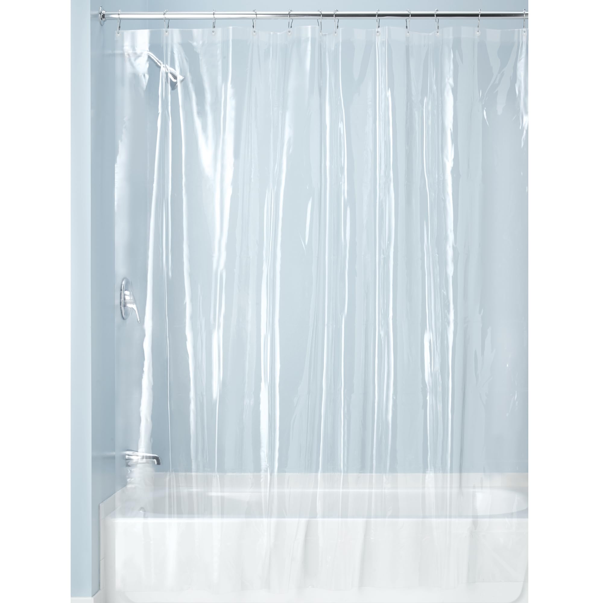InterDesign Clear Shower Curtain Liner - Mold Proof PEVA | 183 cm x 183 cm | Odorless 4
