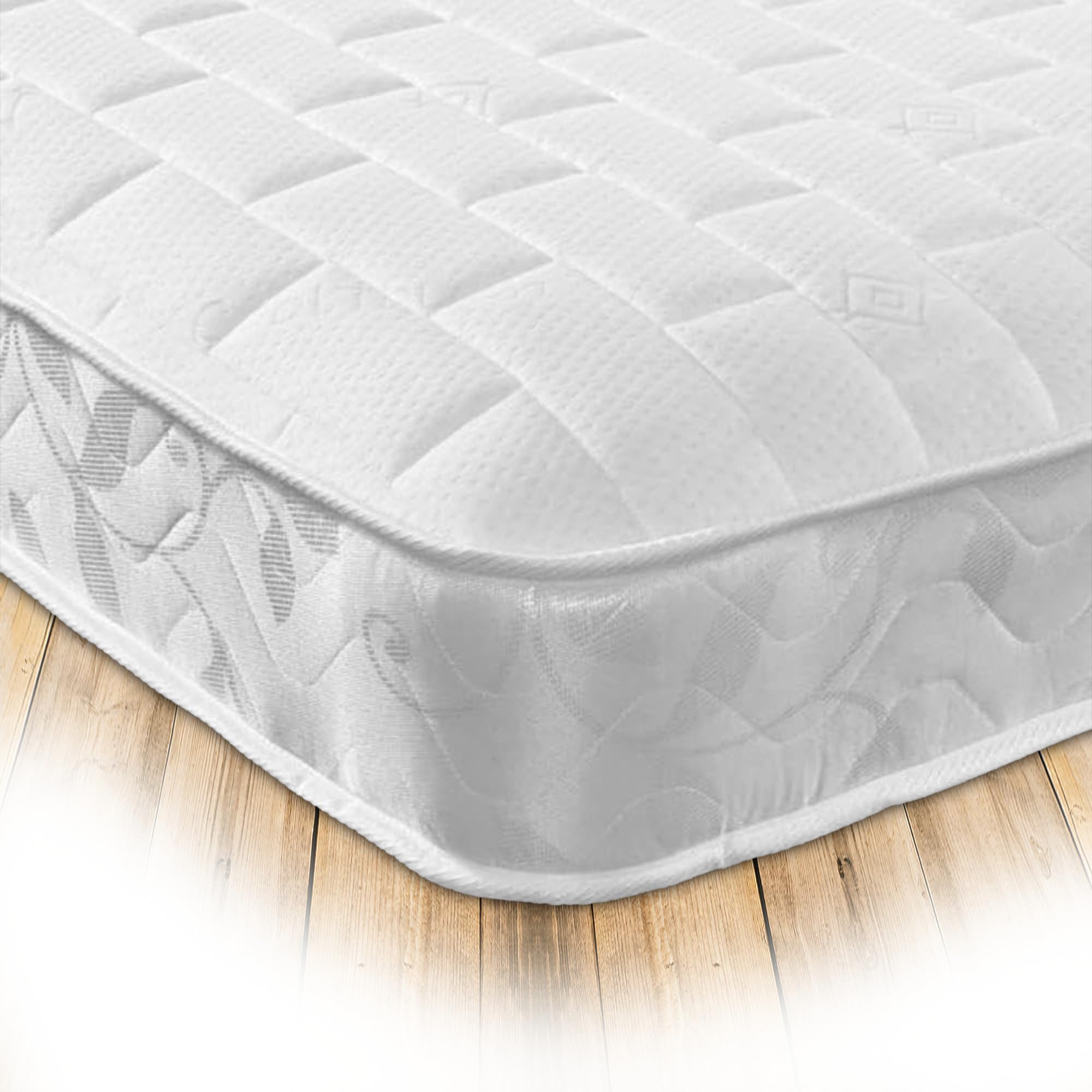 Starlight Beds Brick Design Quilted Sprung Hybrid Mattress - Single | Memory Foam | UK Made 1