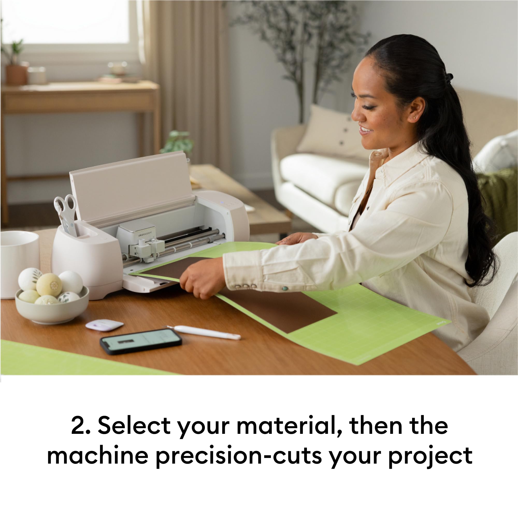 Cricut Explore 4 Essentials Bundle - Cuts 100+ Materials | Print Then Cut | Light Beige 4