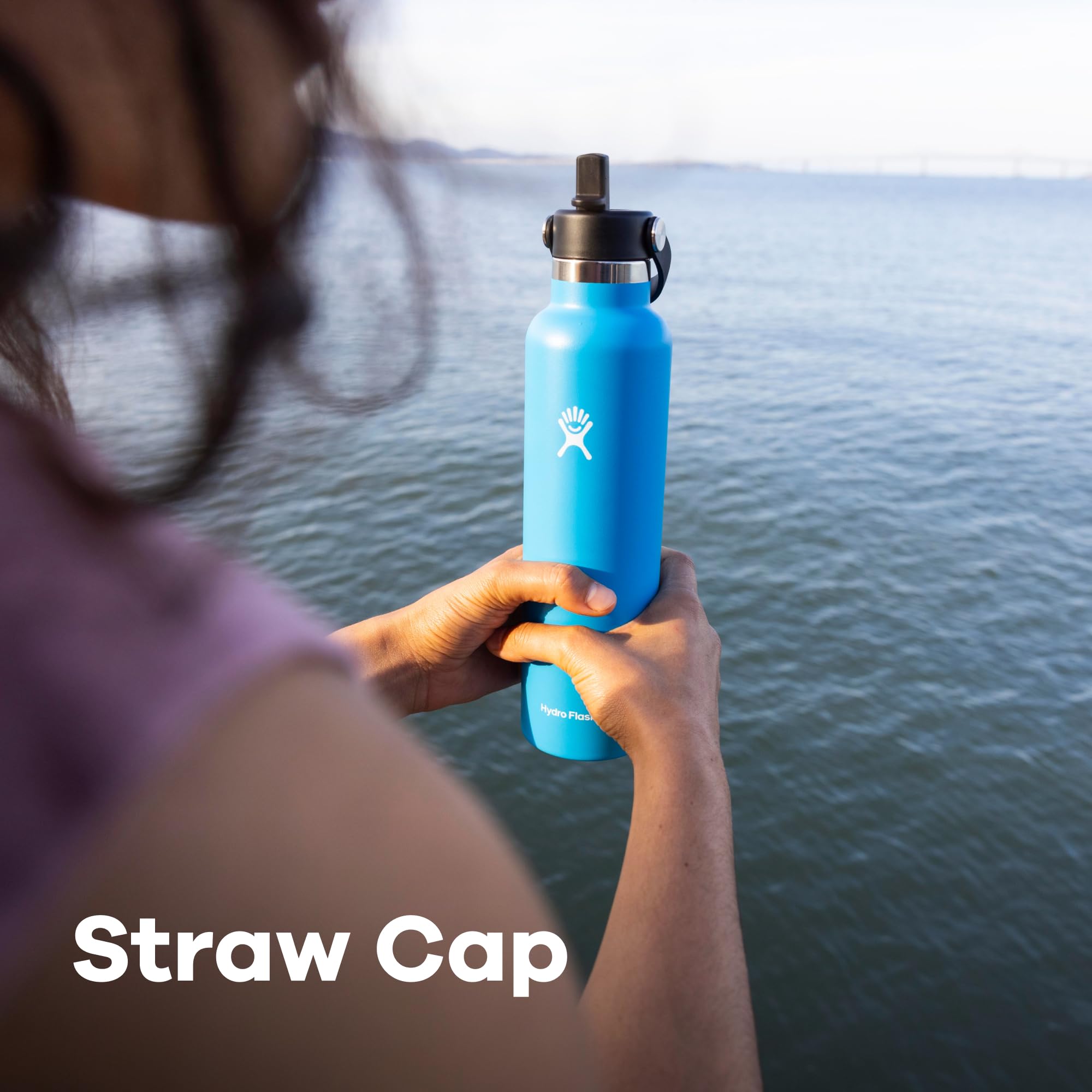 Hydro Flask Standard Mouth Water Bottle - 621 ml (21 oz) | TempShield Insulation | Agave 4