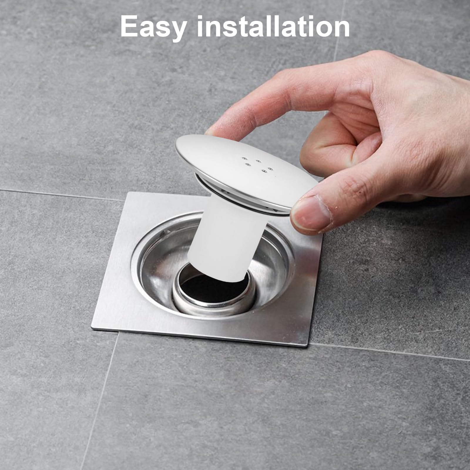 ASelected 2 Pack Shower Drain Cover Replacement - Chrome Finish, Fits 90mm Waste Hole 4