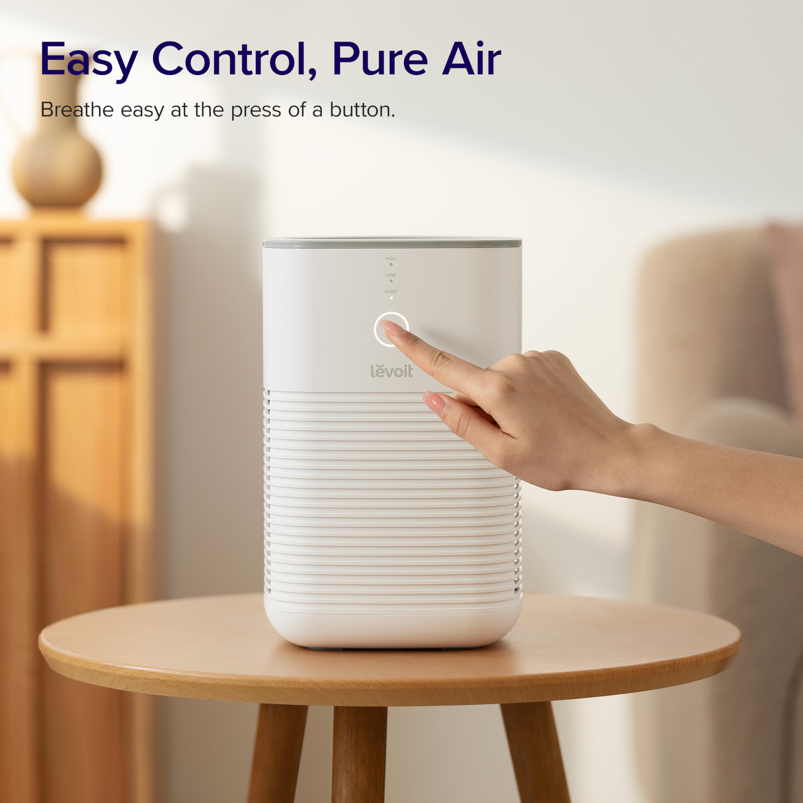 Levoit Air Purifier for Bedroom Home LV-H128 - Dual HEPA Filters, Aromatherapy Diffuser, Quiet Sleep Mode, Gray 5