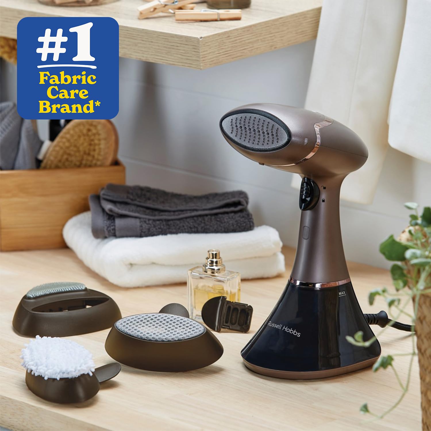 Russell Hobbs Steam Genie Aroma Handheld Steamer - 1800W | 32g/min Steam | Kills 99.9% Bacteria 2