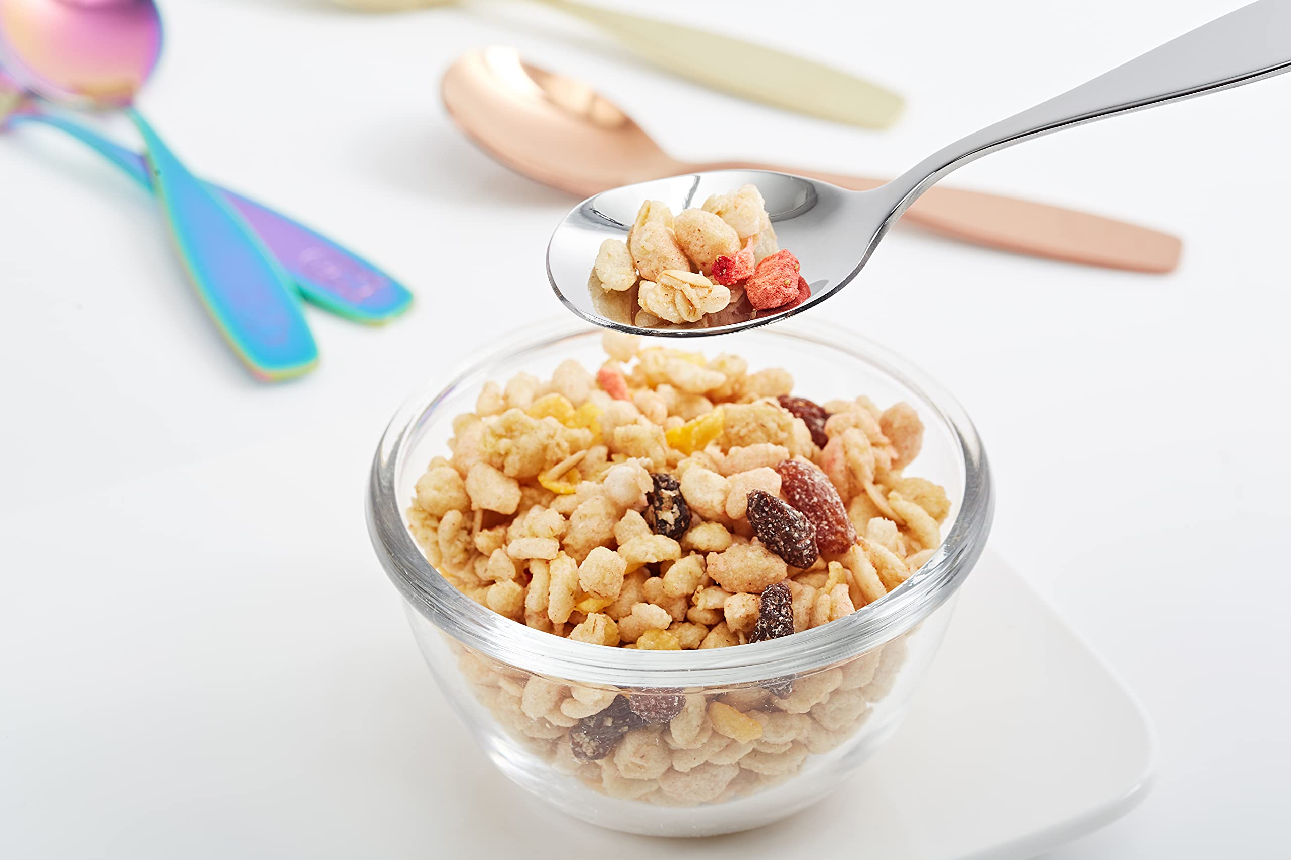 EXZACT 9-Piece Stainless Steel Children's Cutlery Set | Dog, Cat, Bunny Design | Dishwasher Safe 6