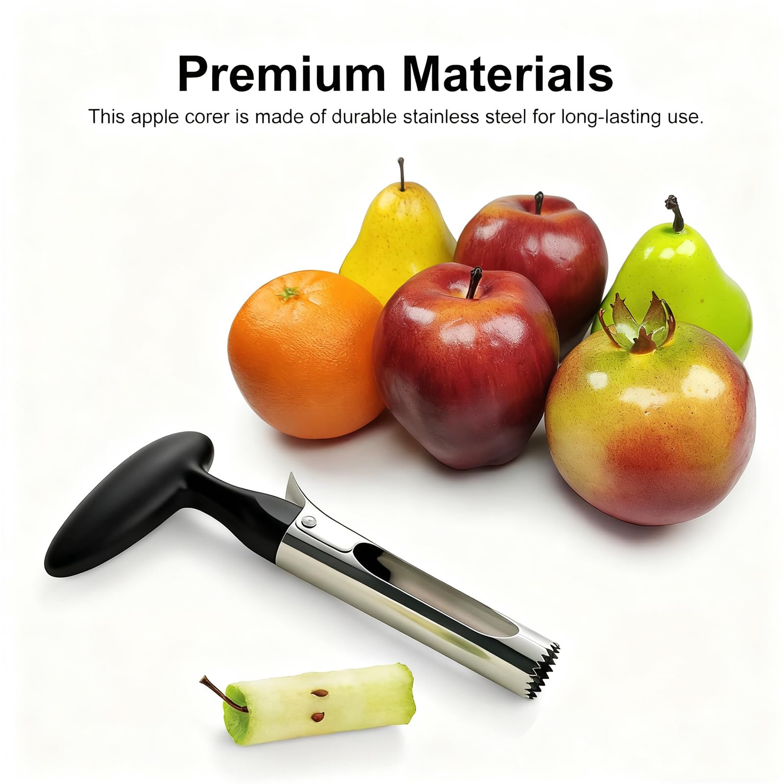 Lafefe Apple Corer Remover with Serrated Stainless Steel Blade and ABS Handle 7