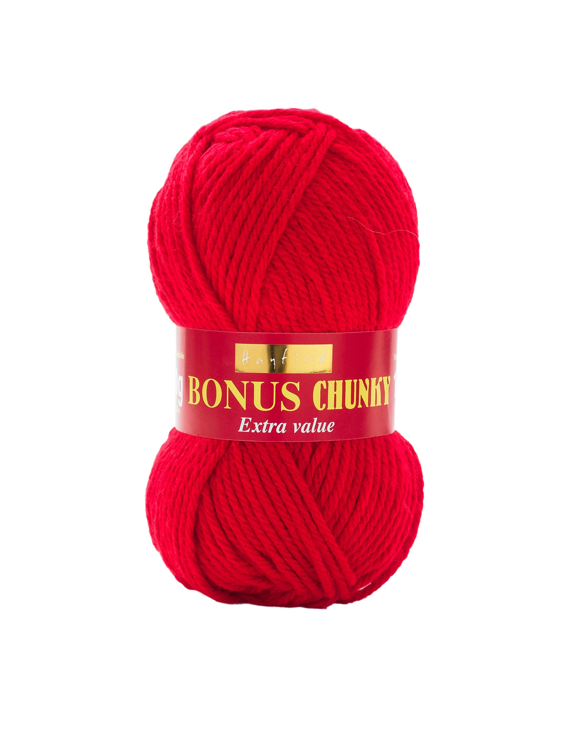 Sirdar Hayfield Bonus Chunky Yarn - 100% Acrylic | Signal Red (977) | 100g Ball 1