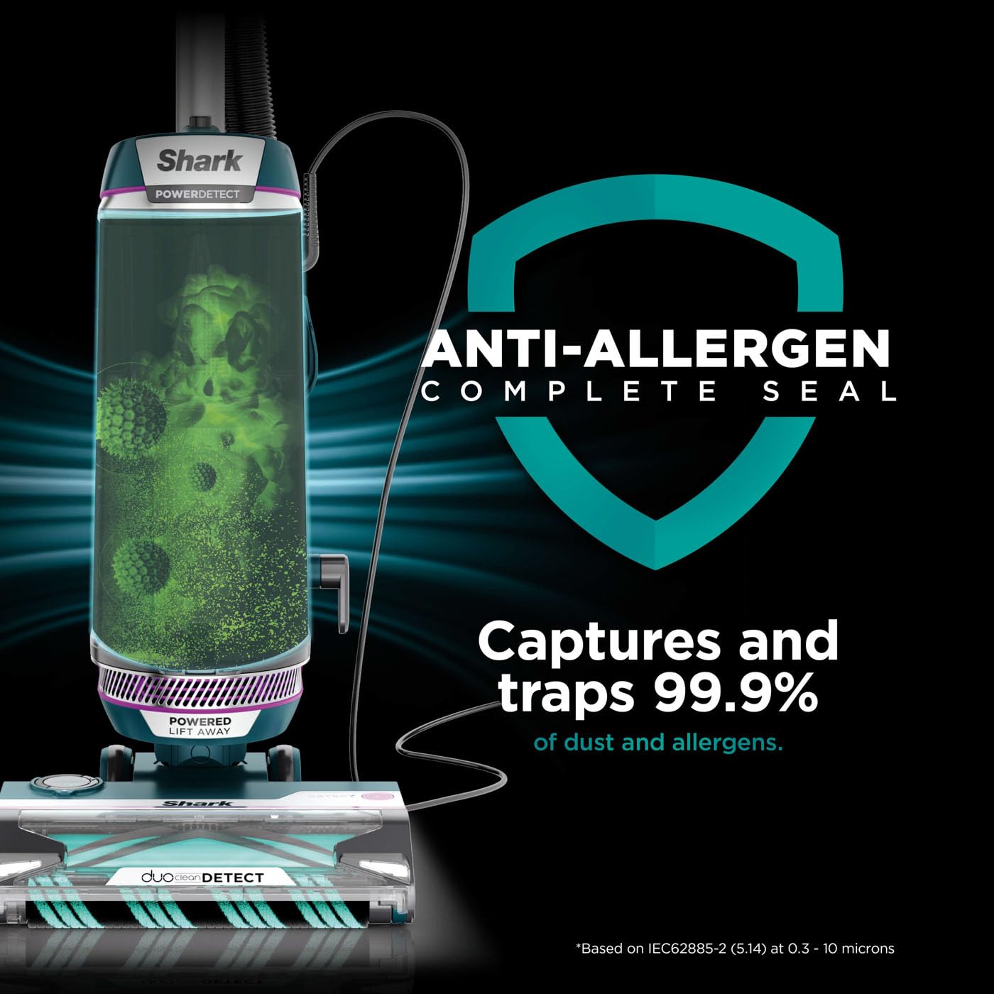 Shark PowerDetect Corded Upright Vacuum Cleaner - DuoClean Detect, Reverse Clean, Anti-Odour | 750W, 1.3L 10