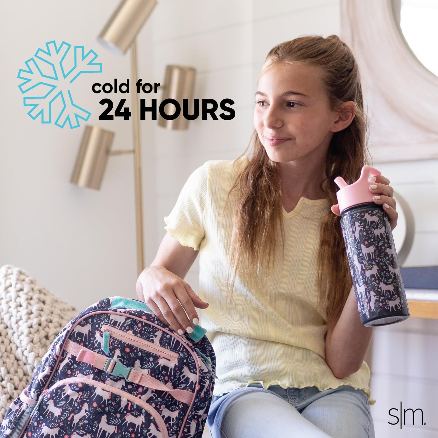 Simple Modern Kids Summit Water Bottle - Insulated Stainless Steel | 414 ml | Straw Lid 5