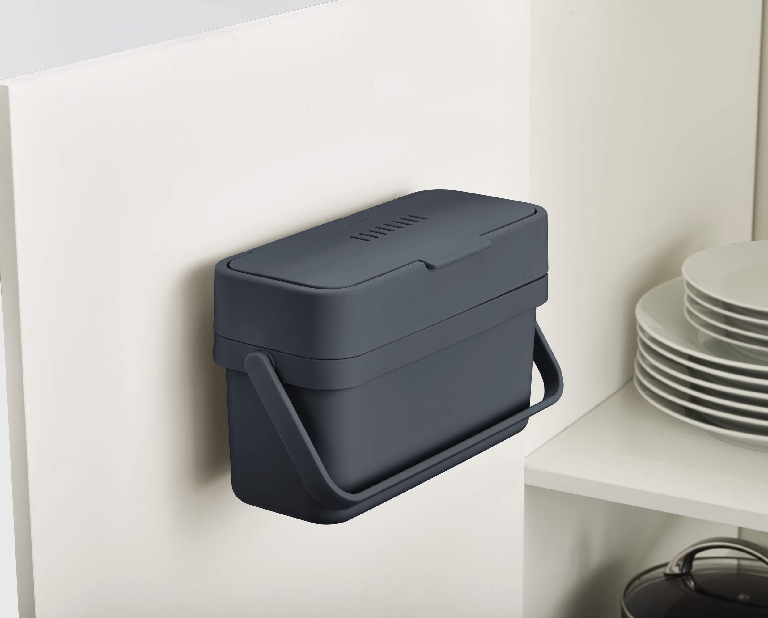 Joseph Joseph Compo 4L Slimline Food Waste Recycling Caddy with Adjustable Air Vent | Graphite 3
