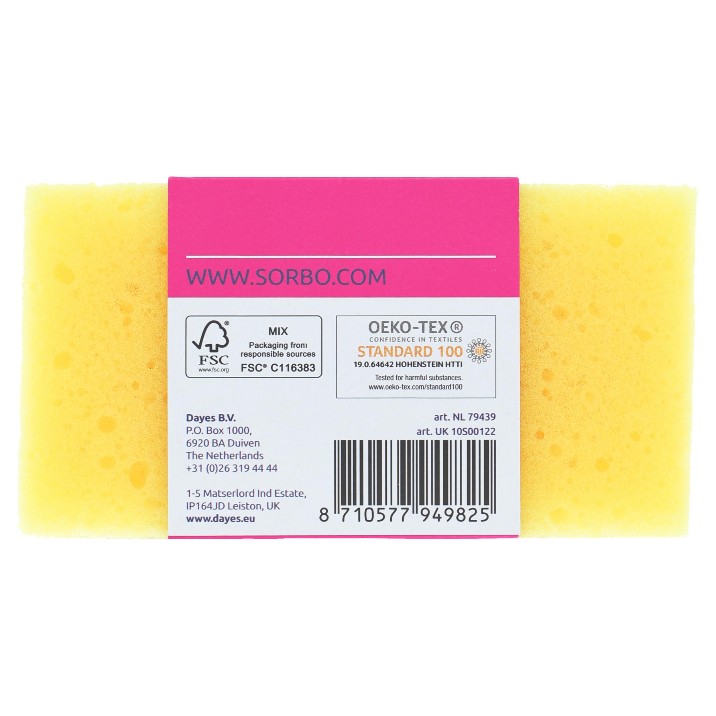 Sorbo Extra Large Scouring Sponge - Durable Foam for Tough Grime | 2 Pack | 11.5cm x 6cm x 4cm 4